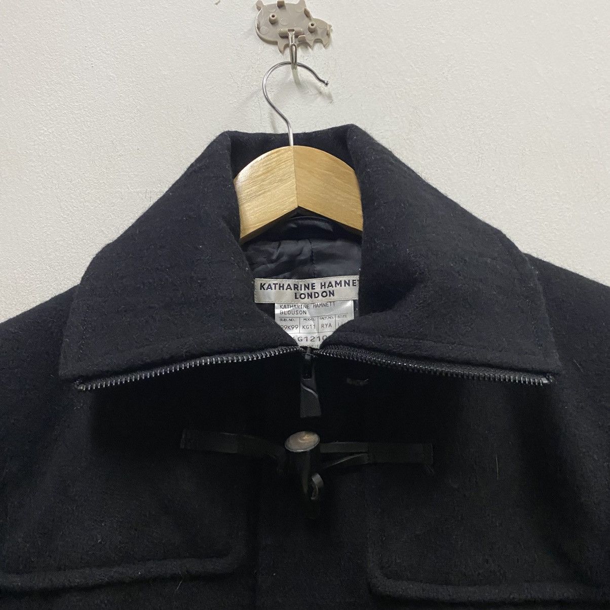 Katharine Hamnett London 🥷🏿Katharine Hamnett London Black Wool Duffle Coat (M) Size US M / EU 48-50 / 2 - 11 Thumbnail