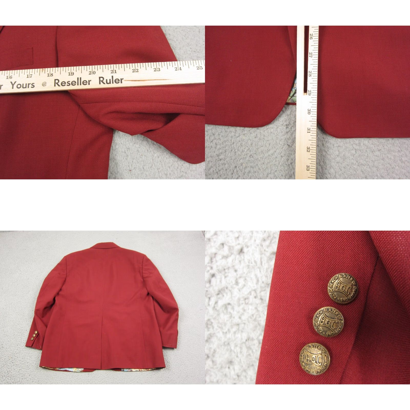 Vintage Vintage Palm Beach Blazer Mens 40 Red Coat Beach of Blazer Champions 80s Size 40R - 9 Thumbnail