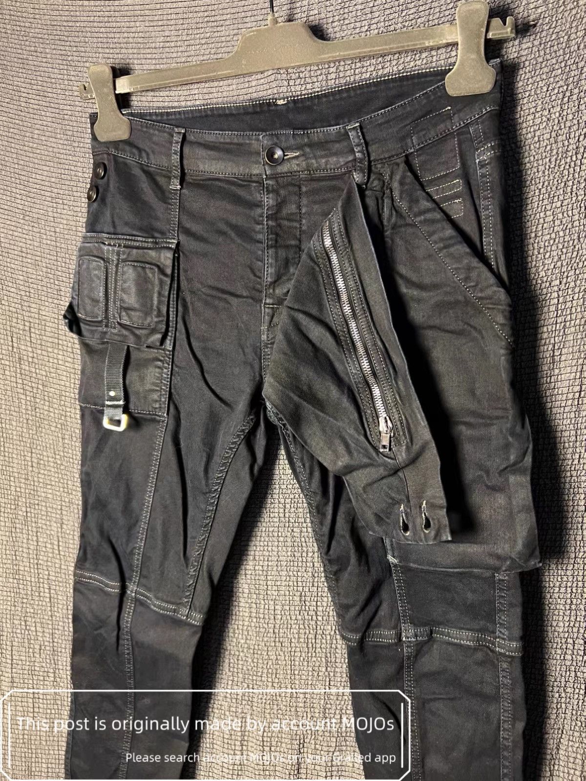 Rick Owens Sz 30 Rick Owens Drkshdw 19SS Waxed Biker Cargo Denim mojos3 Size US 30 / EU 46 - 4 Thumbnail