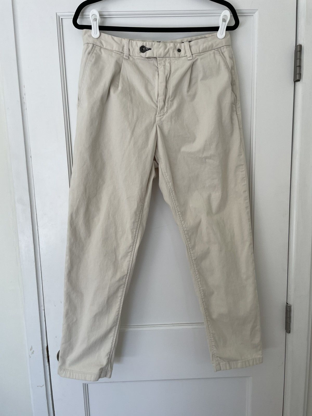 Rag & Bone Rag & Bone White Pleated Cotton Chino Pants 31 Men Size US 31 - 1 Thumbnail