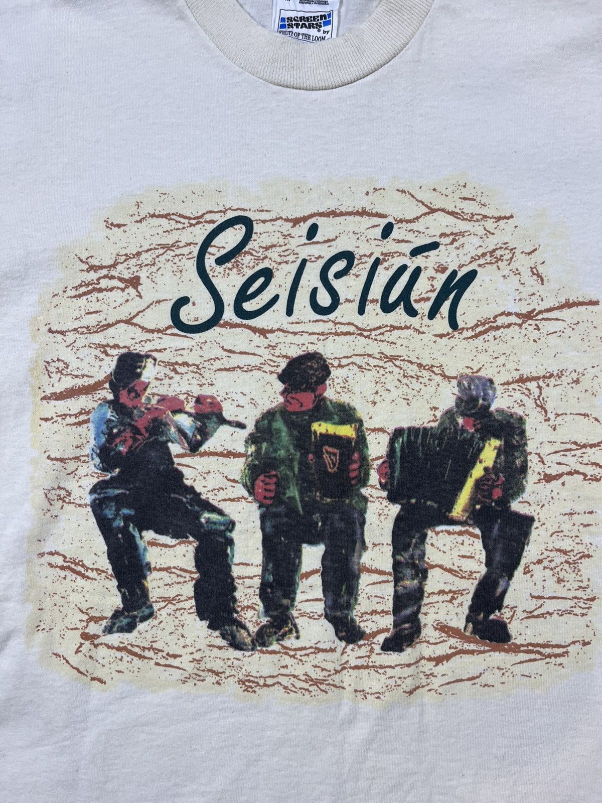 Vintage Vintage 90s Na Connery’s Screen Starts One stitch logo tee Size US M / EU 48-50 / 2 - 4 Thumbnail