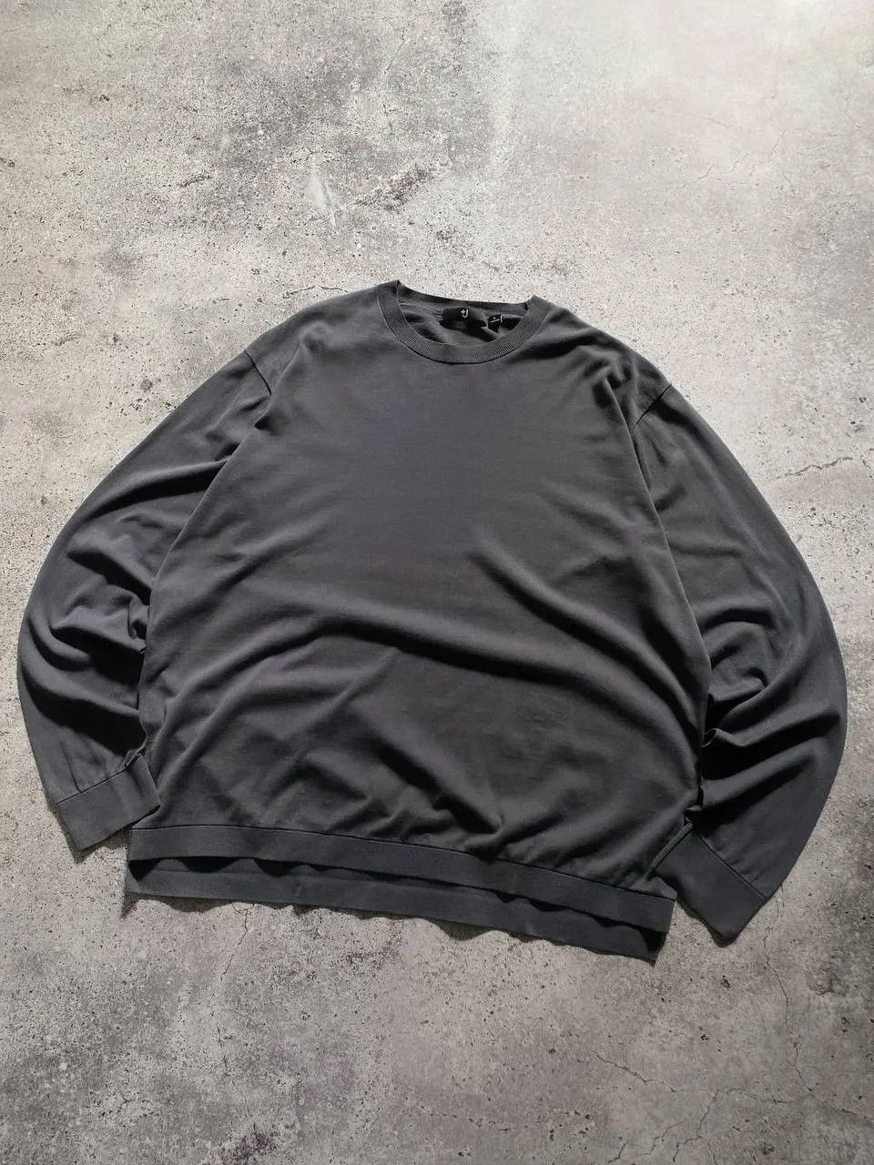 Jil Sander × Vintage JIL SANDER x UNIQLO WASH GREY LIGHT CREWNECK SWEATER Size US L / EU 52-54 / 3 - 4 Thumbnail