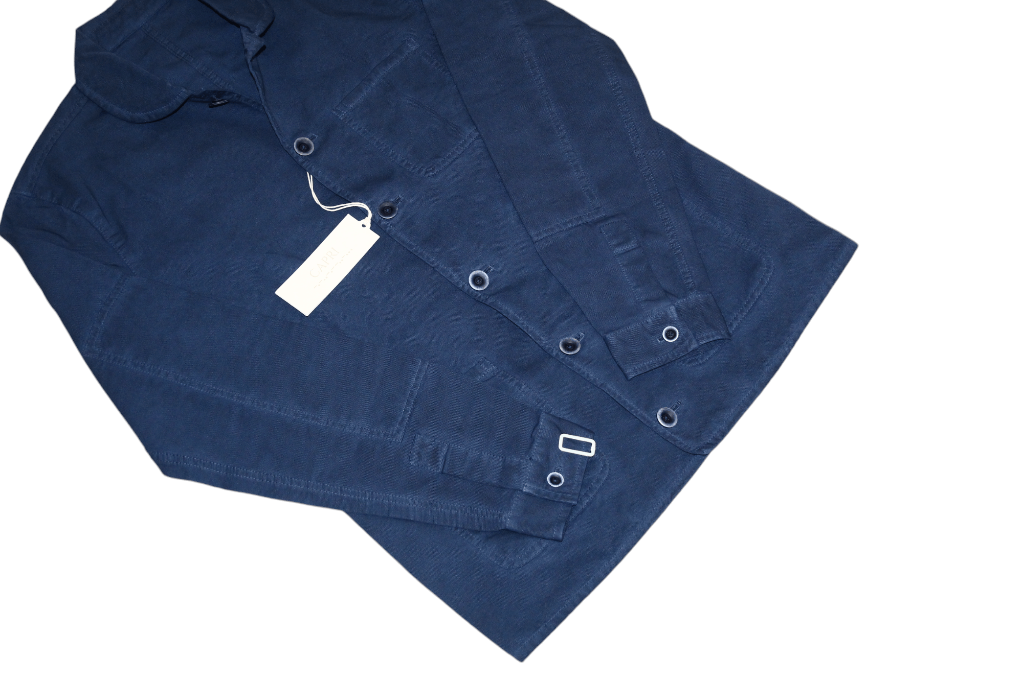 Japanese Brand DEADSTOCK💥CAPRI OSAKA-TC Indigo Dyed Chore Jacket Size US M / EU 48-50 / 2 - 4 Thumbnail