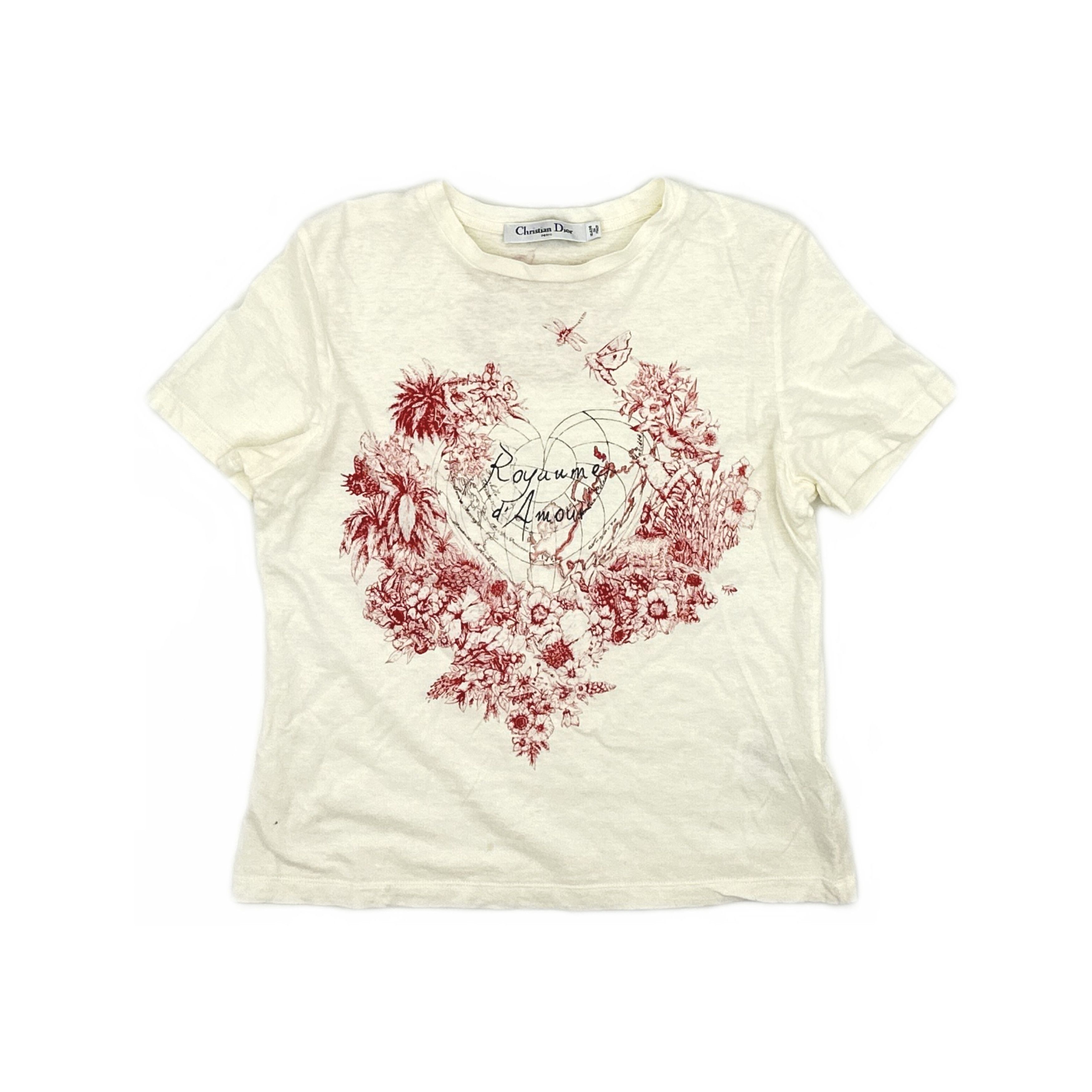Dior Dior Royaume d'Amour Heart Print T-Shirt XS Size XS / US 0-2 / IT 36-38 - 1 Thumbnail