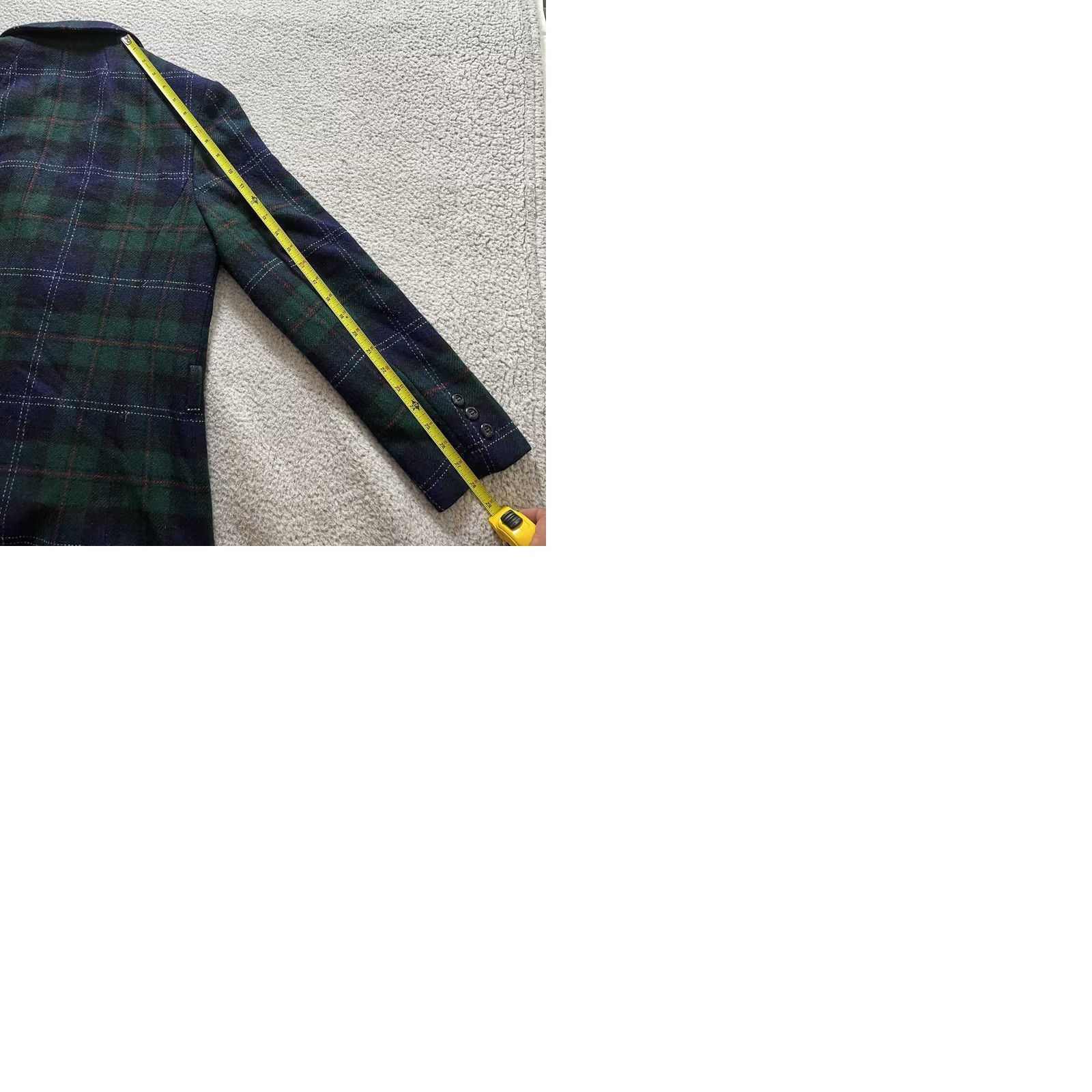 Pendleton Pendleton Blazer Women 14 Green Plaid Wool 70s Vintage Preppy Jacket Three-Button Three-Button Front Size XL / US 12-14 / IT 48-50 - 12 Thumbnail