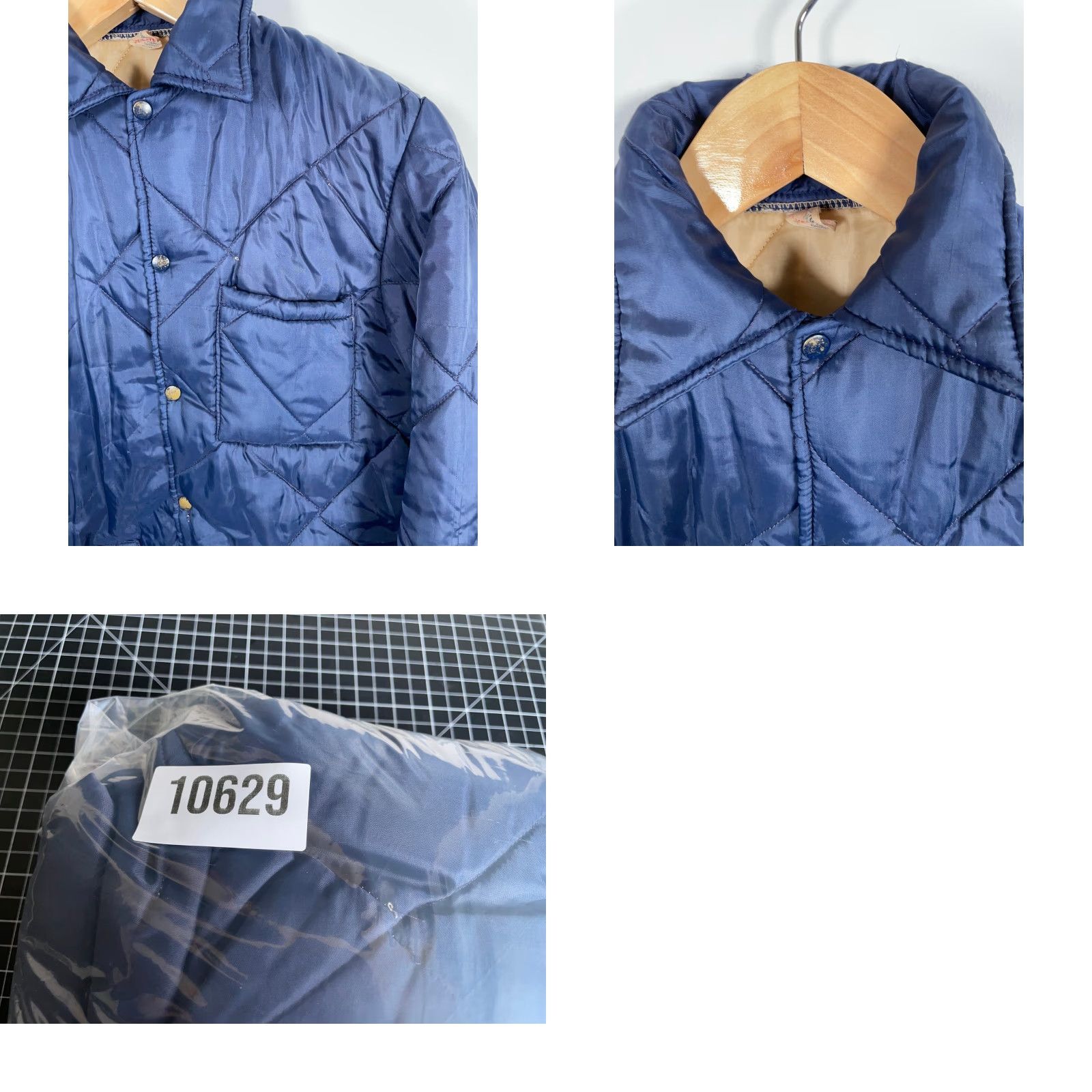 Vintage VINTAGE Marshall Jacket 60s Gamemaster Quilted Short Bomber Jacket Blue Snap Button Men Small Size US S / EU 44-46 / 1 - 10 Thumbnail