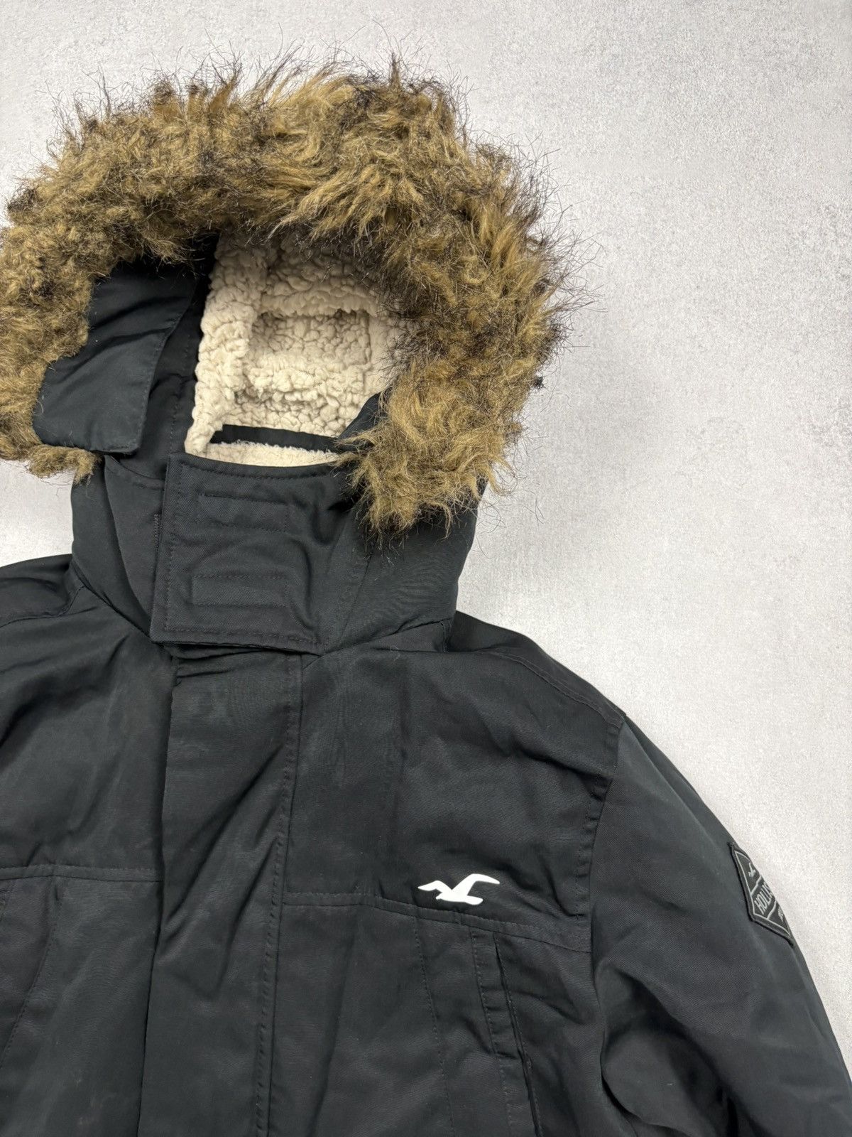 Hollister Hollister Black Faux Fur Lined Parka Jacket XS Y2K Size XS / US 0-2 / IT 36-38 - 3 Thumbnail