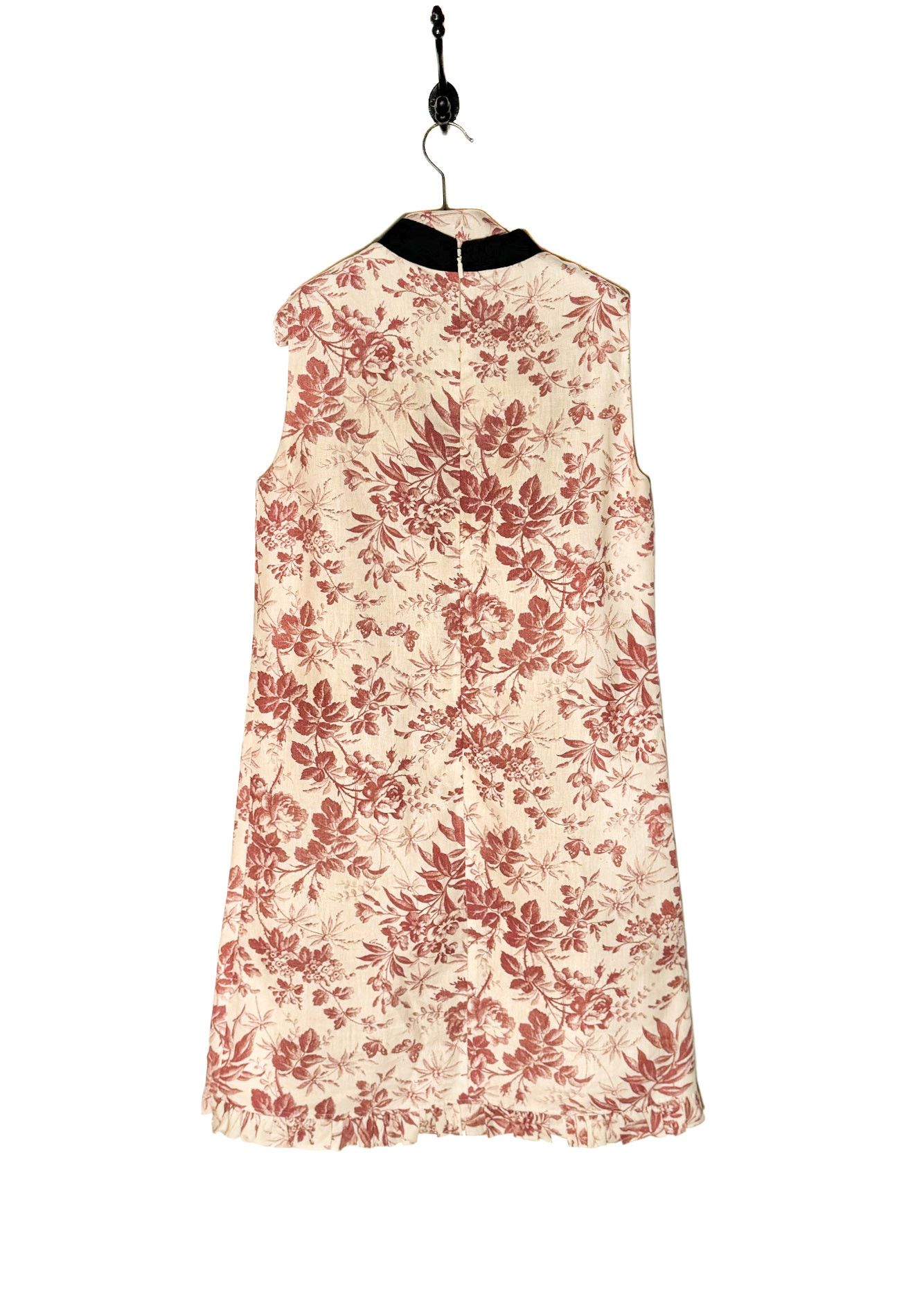 Gucci Gucci 2015 Floral Print Ivory Linen Sleeveless Dress Size M / US 6-8 / IT 42-44 - 3 Thumbnail