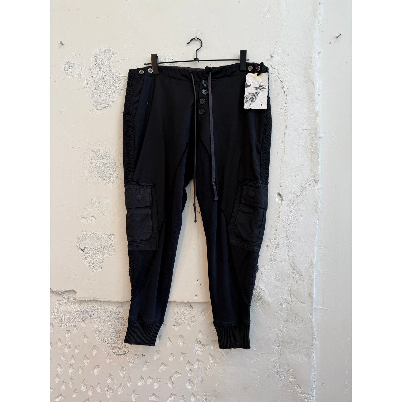 Greg Lauren Greg Lauren SAMPLE 50/50 Satin/Cotton Cargo Lounge Pants Size US 34 / EU 50 - 1 Thumbnail