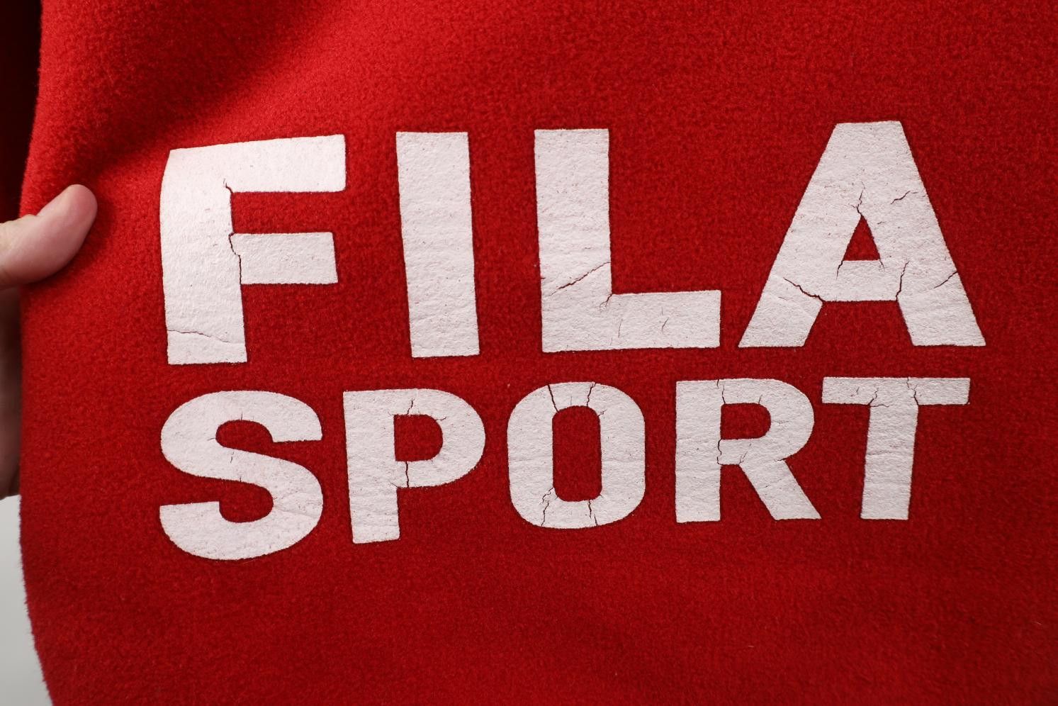 Fila Vintage 90s Fila Sport 1/4 Zip Fleece Pullover Sweater Red Size US XL / EU 56 / 4 - 11 Thumbnail