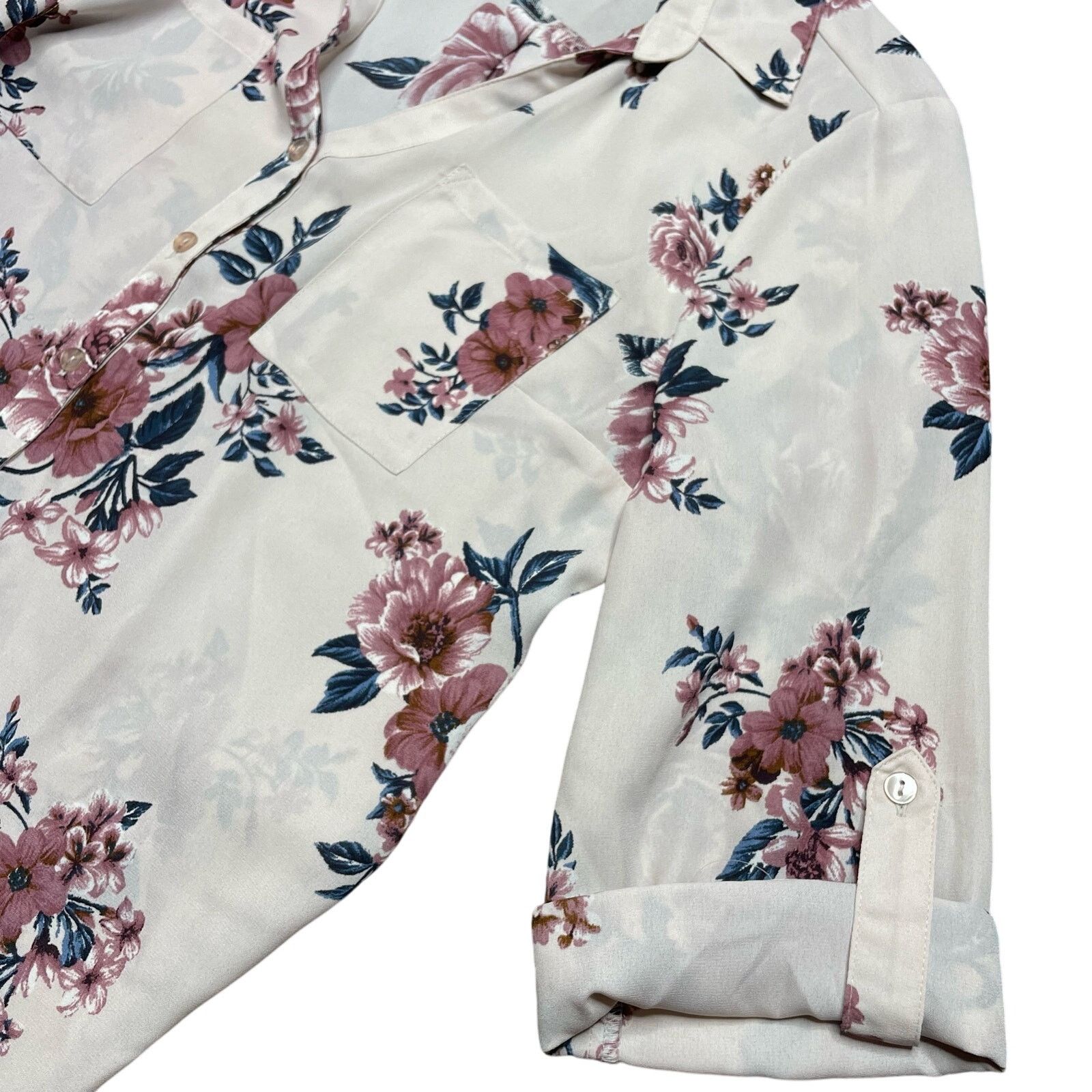 Other By & By Floral Button Up Blouse Size XL / US 12-14 / IT 48-50 - 5 Thumbnail