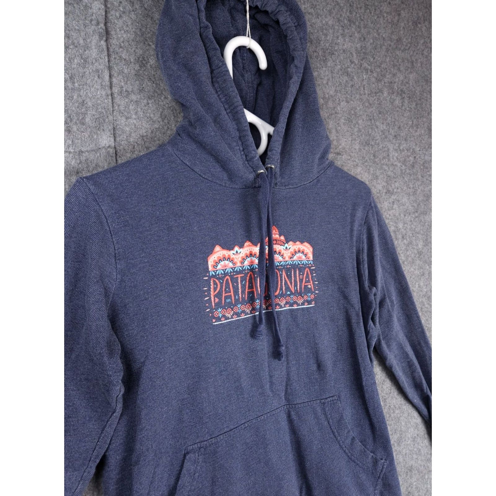 Patagonia PATAGONIA Hoodie Women's Small Blue Lightweight Fitz Roy Southwest Logo 39500 Size S / US 4 / IT 40 - 2 Thumbnail