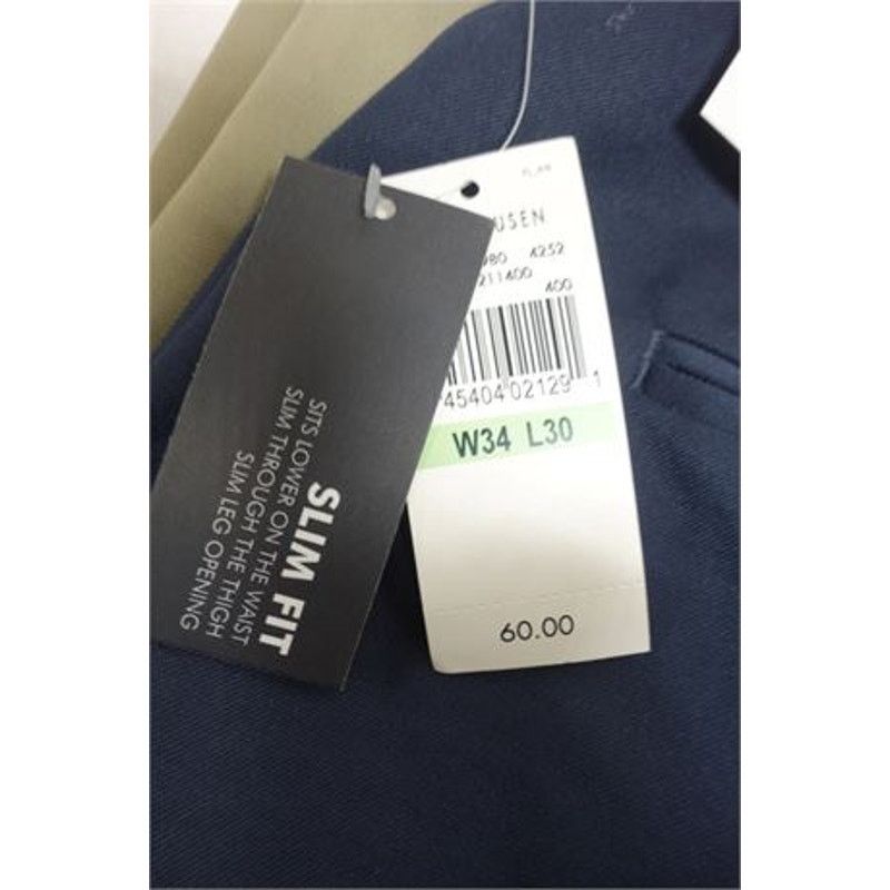 Van Heusen NWT- 3-Pair Mens Slim VanHeusen Slacks S34 Size US 34 / EU 50 - 13 Thumbnail