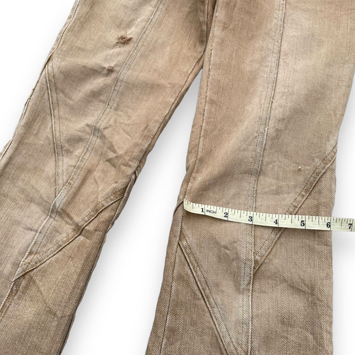 If Six Was Nine × Japanese Brand × Le Grande Bleu (L.G.B.) VINTAGE JAPANESE SUPER FLARE DENIM PANTS Size 26" / US 2 / IT 38 - 14 Thumbnail