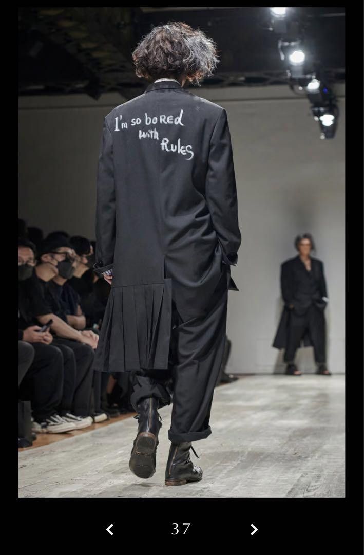 Yohji Yamamoto yohjiyamamoto 23ss wool gabber tab left pleats  