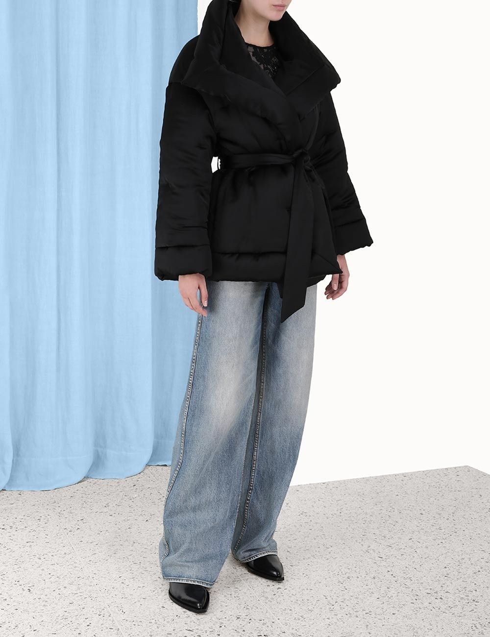 Zimmermann oc11z0225 Luminosity Satin Wadded Jacket in Black Size XL / US 12-14 / IT 48-50 - 7 Thumbnail