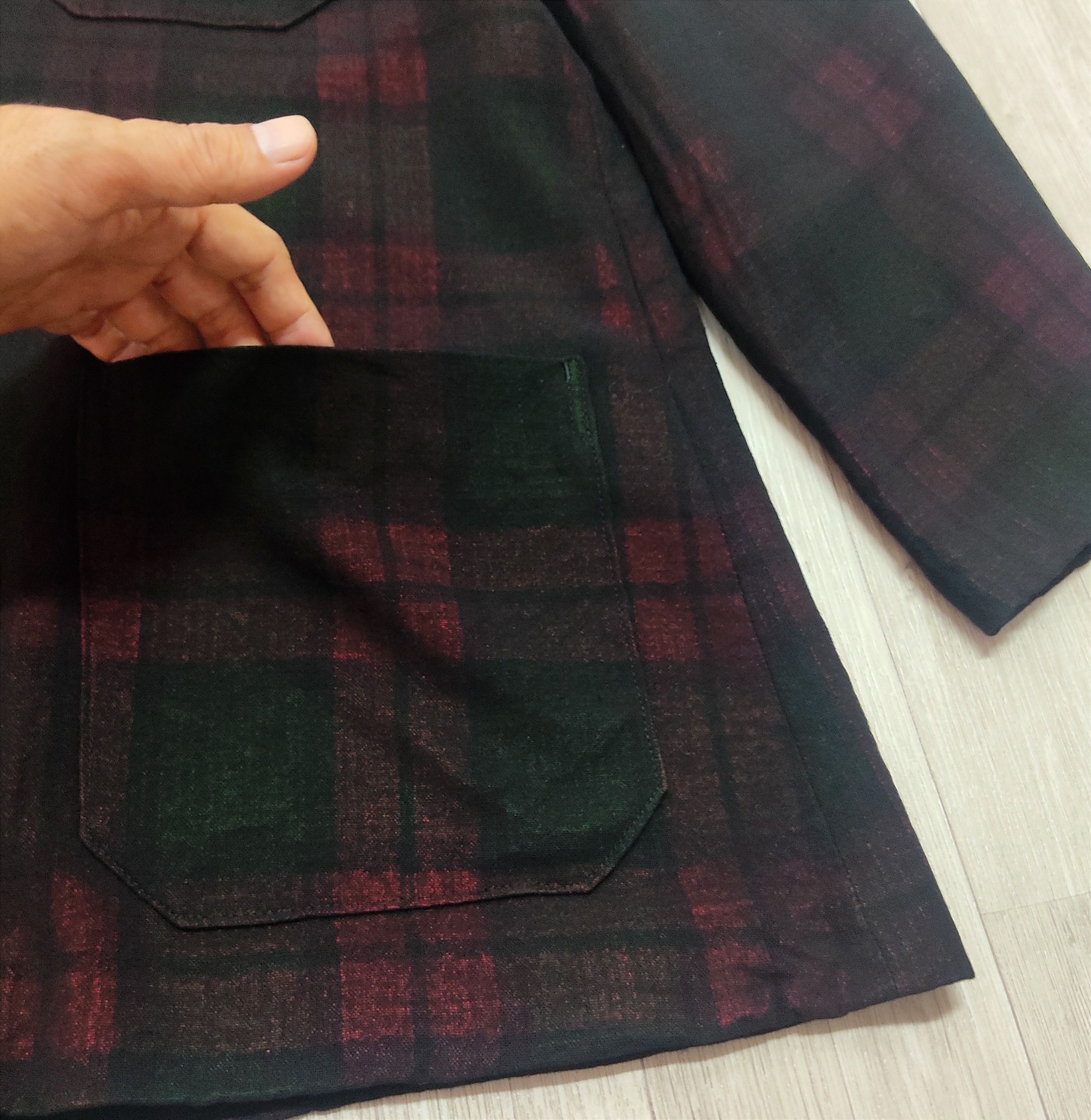 Yohji Yamamoto YOHJI YAMAMOTO Madras Checkers Wool Rayon Blazer Jacket Size US L / EU 52-54 / 3 - 11 Thumbnail