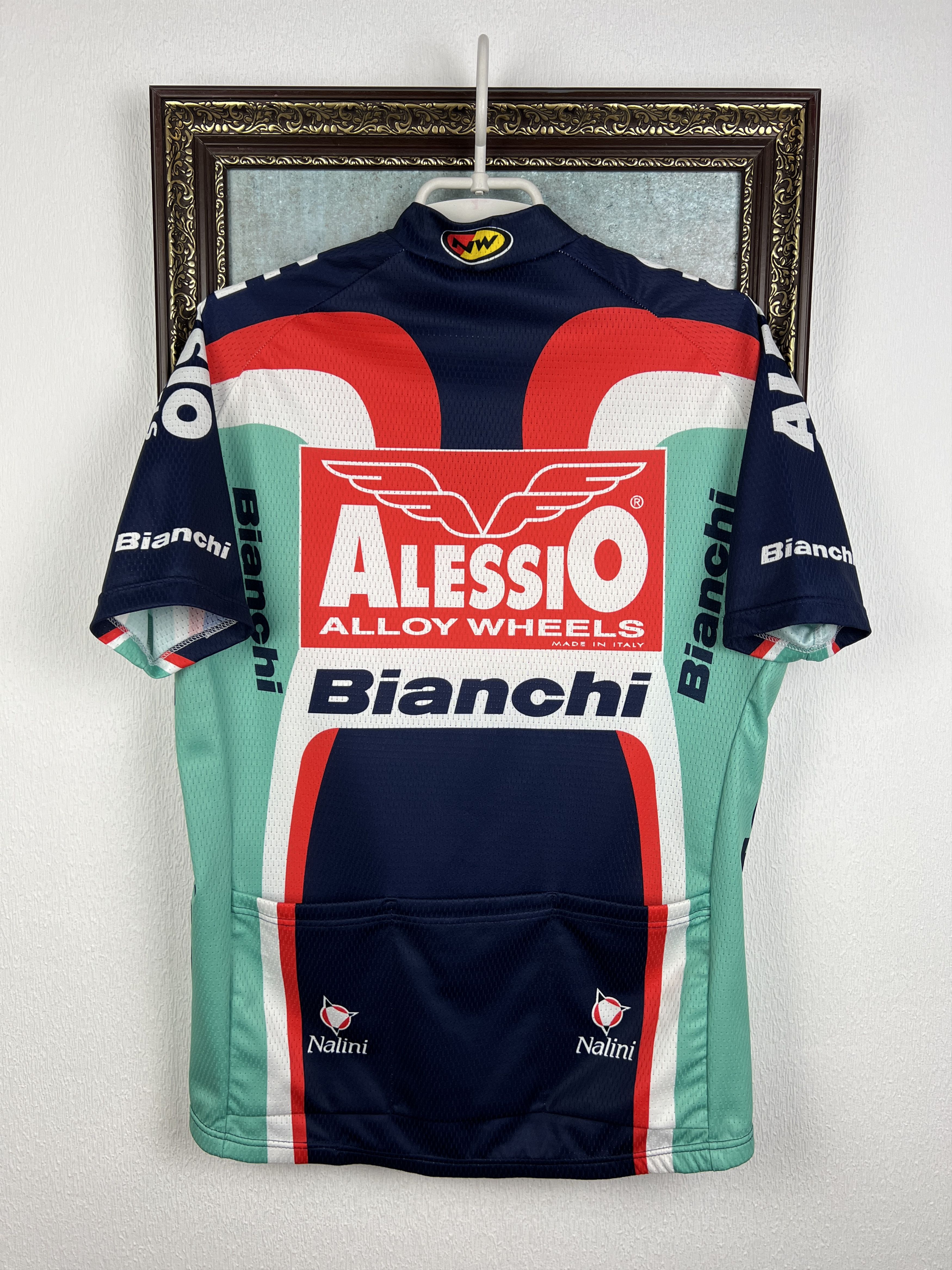 Vintage Nalini Bianchi & Alessio Cycling Jersey Sport Shirt Trikot Size US M / EU 48-50 / 2 - 9 Thumbnail