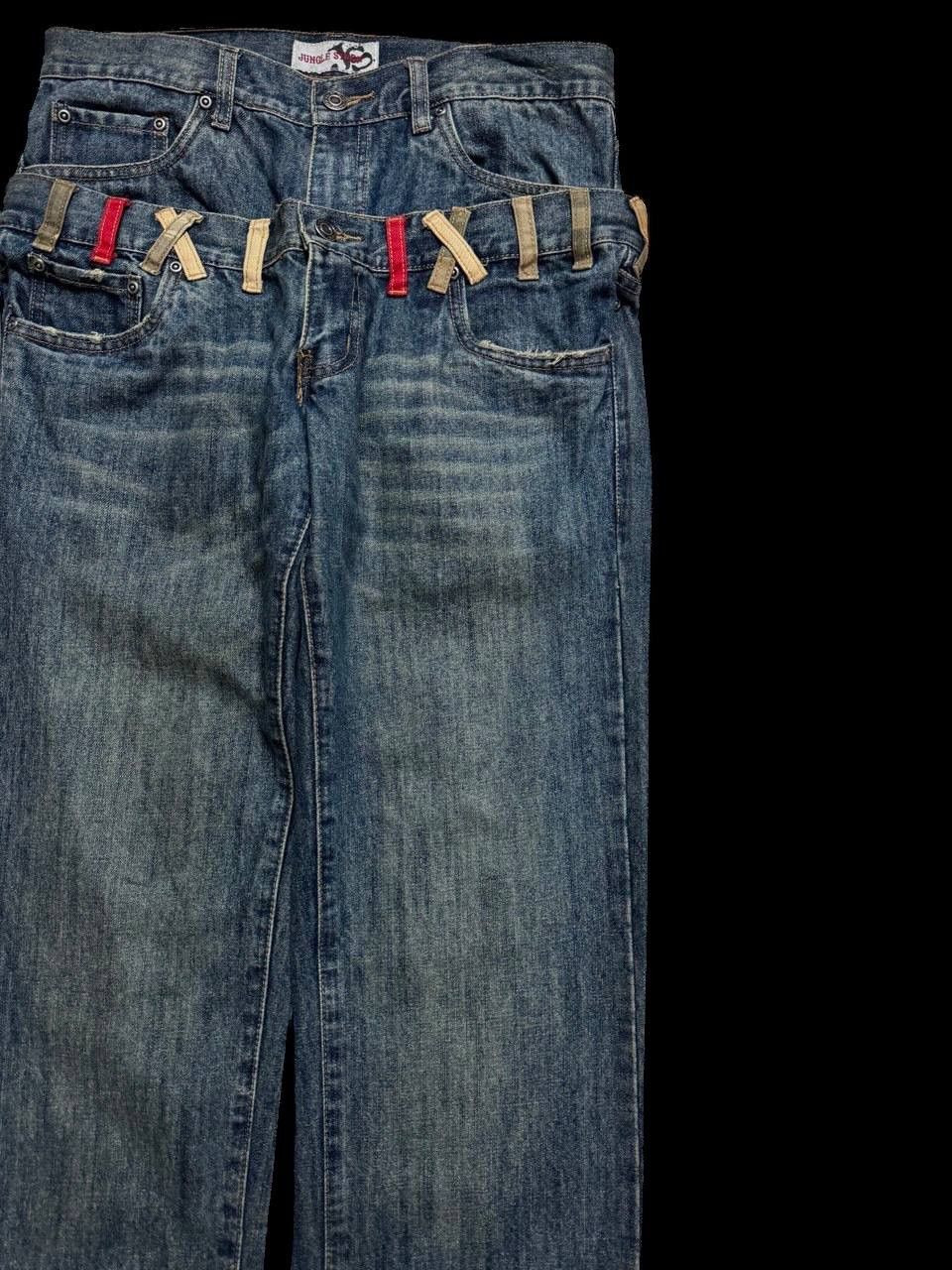PPFM DOUBLE WAIST 90s Jungle Storm 🇯🇵 Mudwash Distressed Insane Size US 31 - 5 Thumbnail