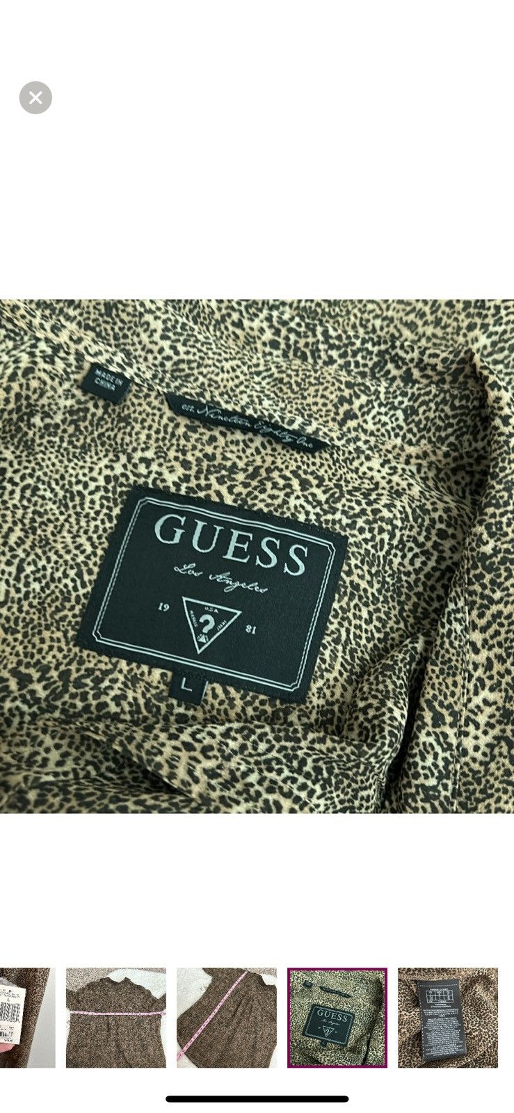 Guess Guess large animal print button down blouse Size L / US 10 / IT 46 - 8 Thumbnail