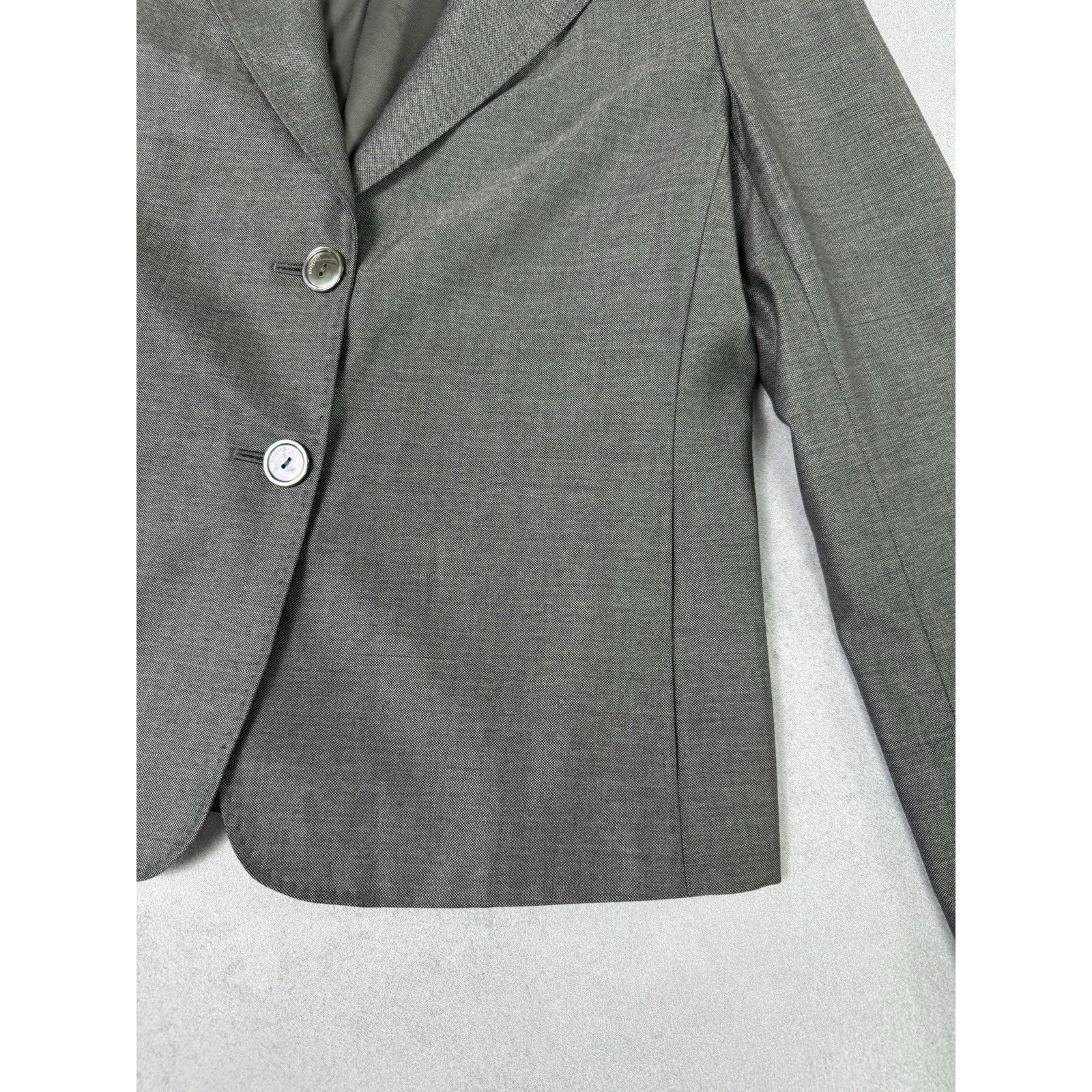 Max Mara Max Mara Women Blazer Jacket Grey IT 42; US 8 Wool/Silk Size M / US 6-8 / IT 42-44 - 8 Thumbnail
