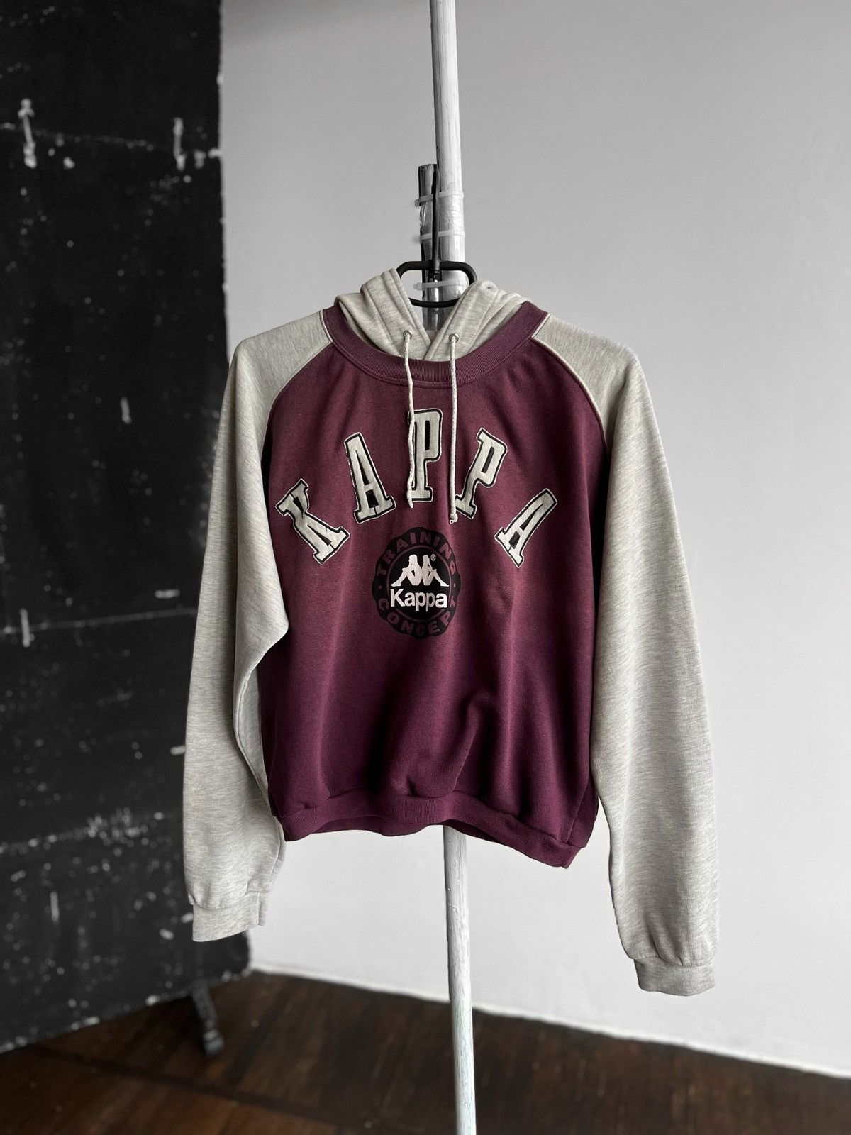 Kappa × Vintage Kappa Womens Vintage 90s Long Sleeve Hoodie Center Logo Y2K Size S / US 4 / IT 40 - 1 Thumbnail