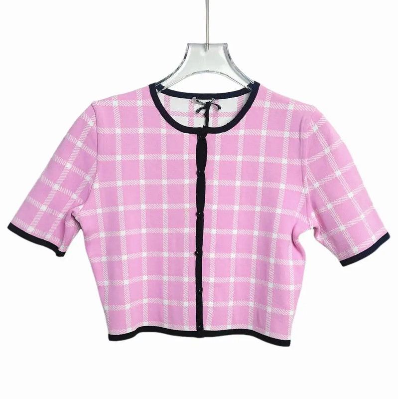 Miu Miu Light Pink Cotton Cardigan for Women 0089