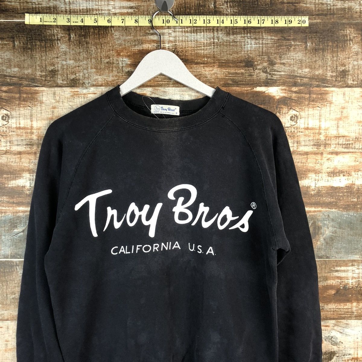 Vintage Troy Bros california usa vtg faded Black Sweatshirt #A1576 Size US S / EU 44-46 / 1 - 5 Thumbnail