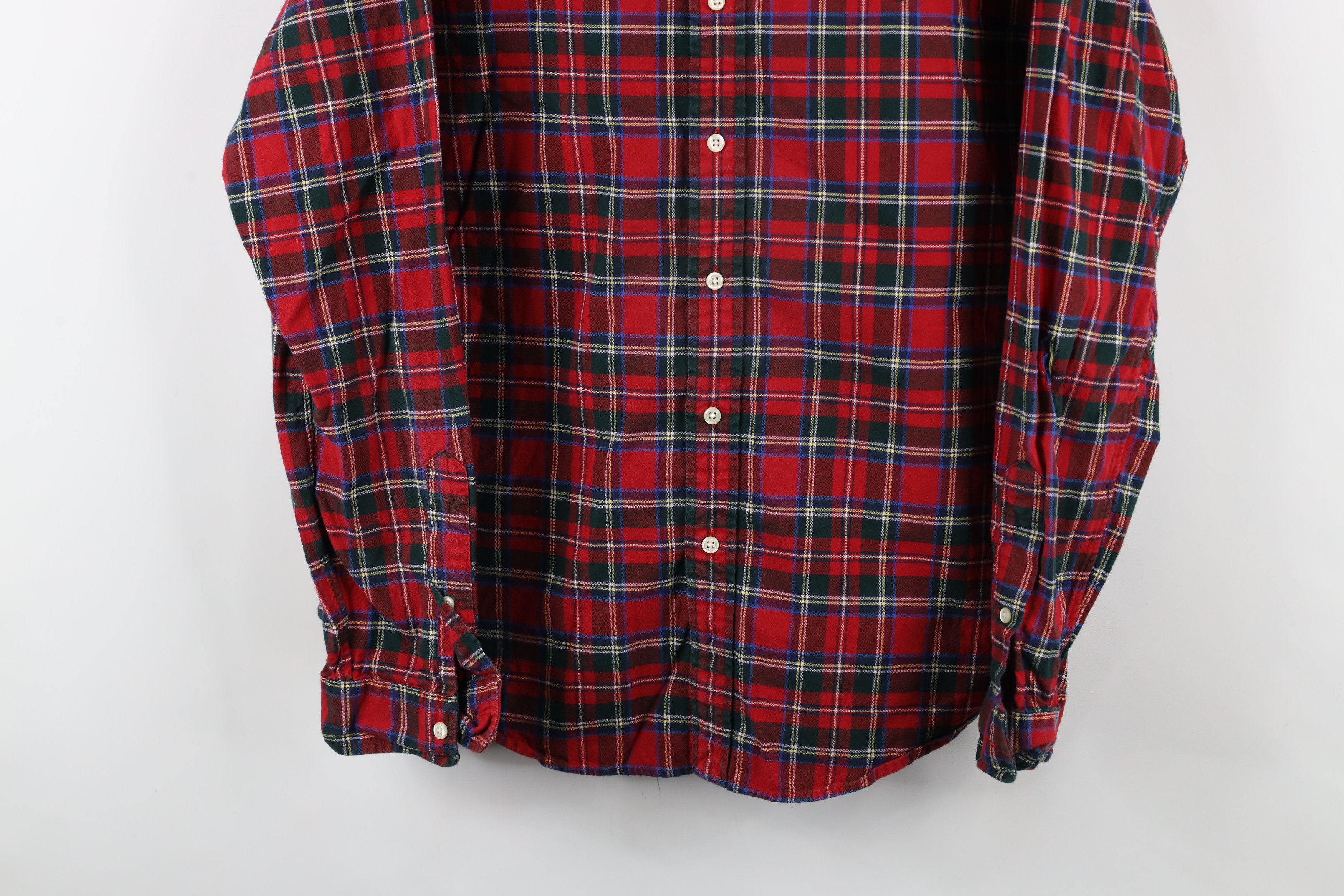 Ralph Lauren × Vintage Vintage Ralph Lauren Fit Collared Button Down Shirt Plaid Size US XL / EU 56 / 4 - 3 Thumbnail