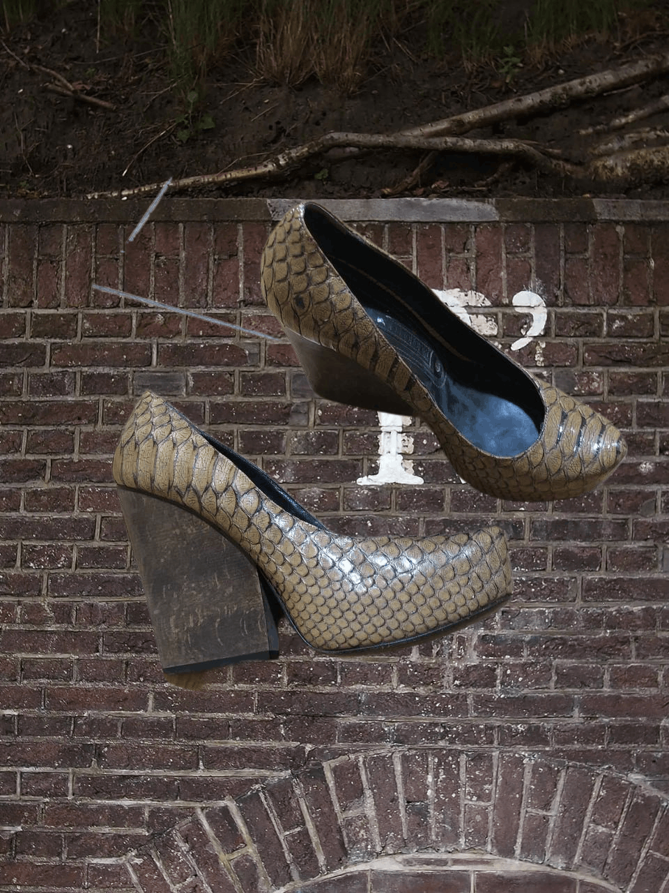 Vintage Gianmarco Lorenzi Wedges Platforms Shoes Made in Italy Size US 7.5 / IT 37.5 - 1 Thumbnail