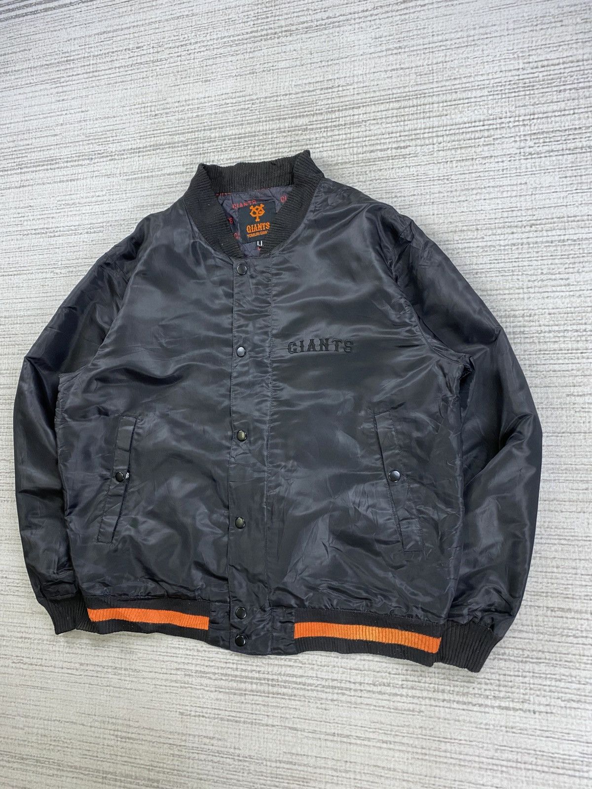 Giant × Vintage Vintage Yomiuri Giants Baseball Buttoned Bombers Jacket Size US L / EU 52-54 / 3 - 4 Thumbnail