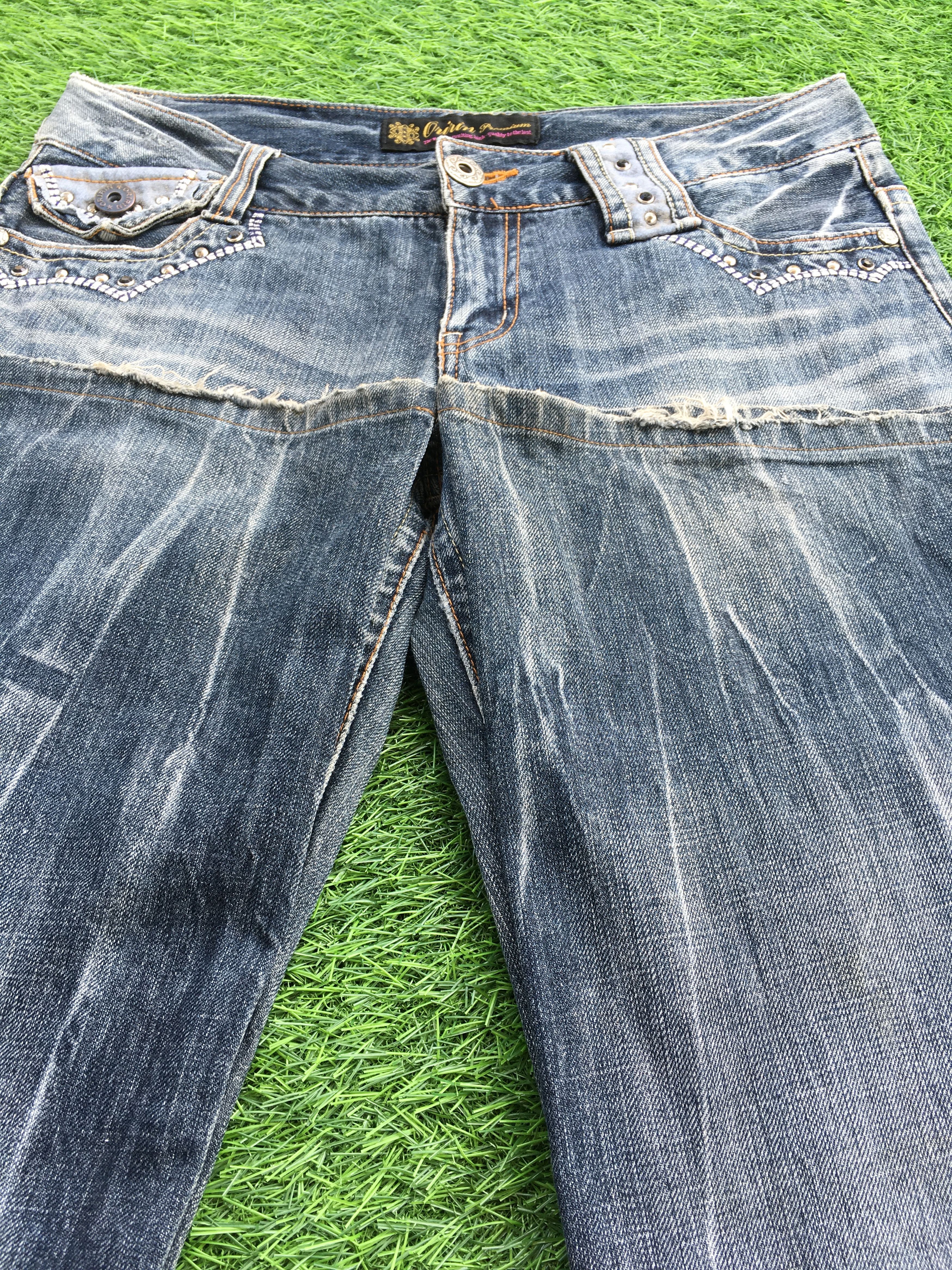 Japanese Brand Distressed Japanese Skull Baggy Wide Leg Denim Jeans D-1190 Size US 28 / EU 44 - 6 Thumbnail