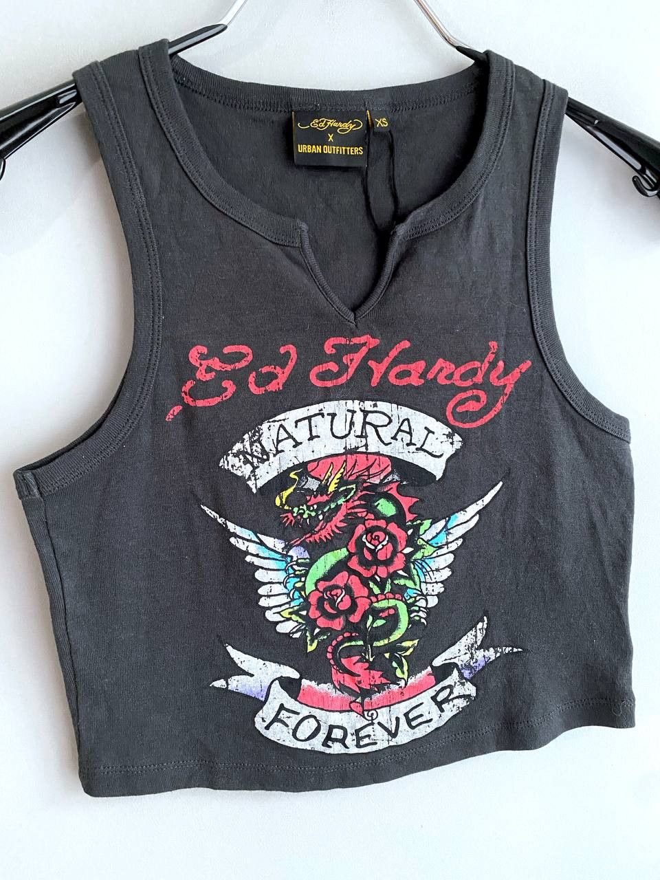 Ed Hardy × Urban Outfitters Ed Hardy x Urban Outfitters Y2K Women's Crop Top, Size XS Size XS / US 0-2 / IT 36-38 - 2 Thumbnail