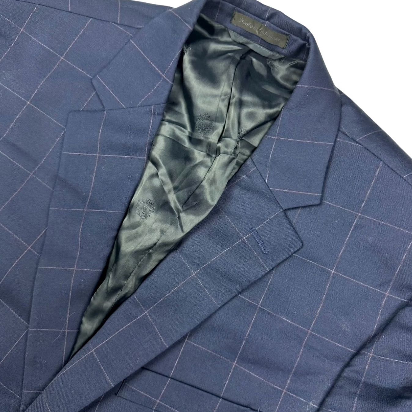 Ralph Lauren Ralph Lauren LRL Men's Blue Wool Windowpane Check Jacket Blazer 42 R Size 42R - 2 Thumbnail