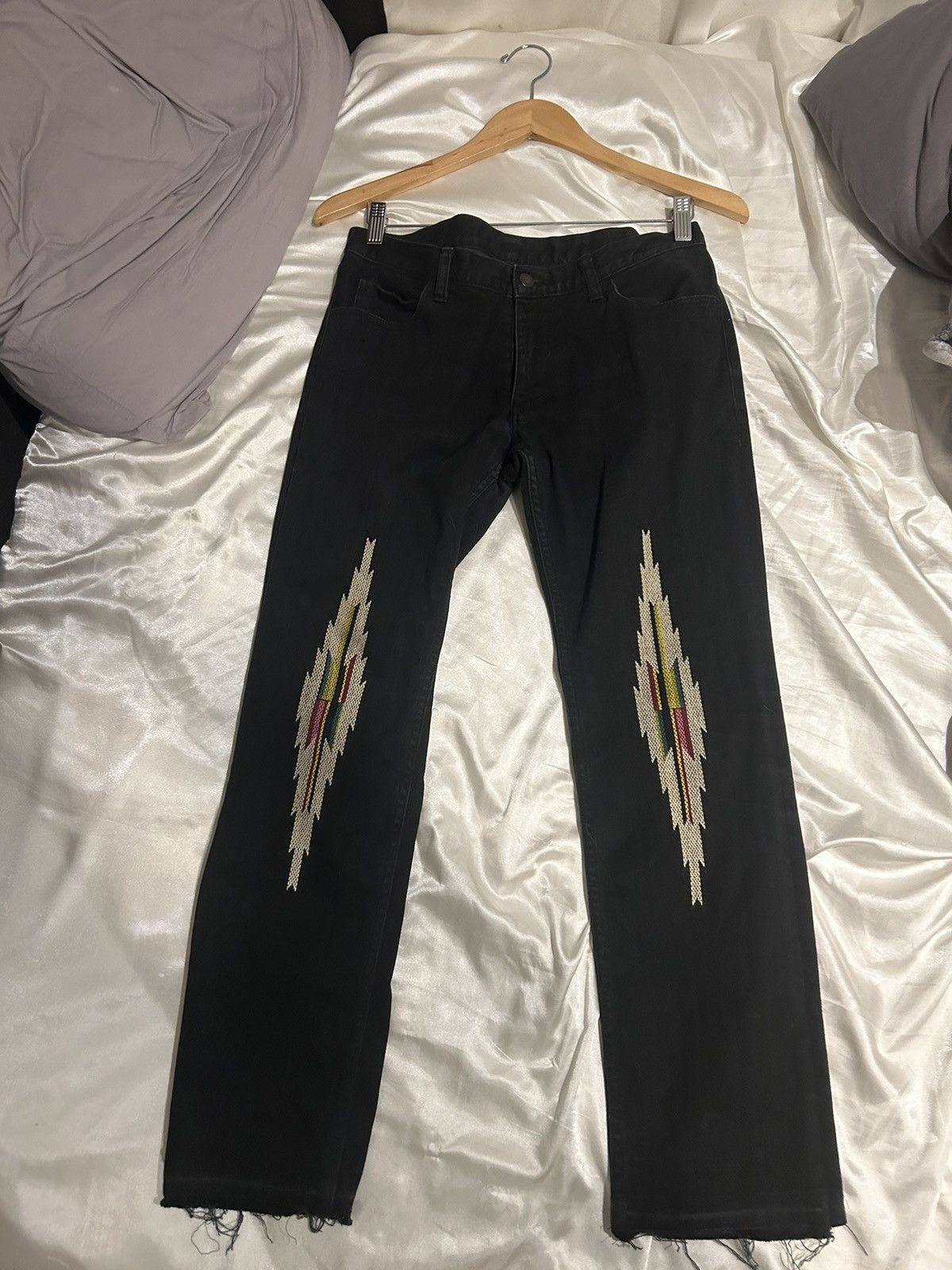 image of Number N Ine x Takahiromiyashita The Soloist Number Nine Pain Denim 05 in Black, Men's (Size 32)