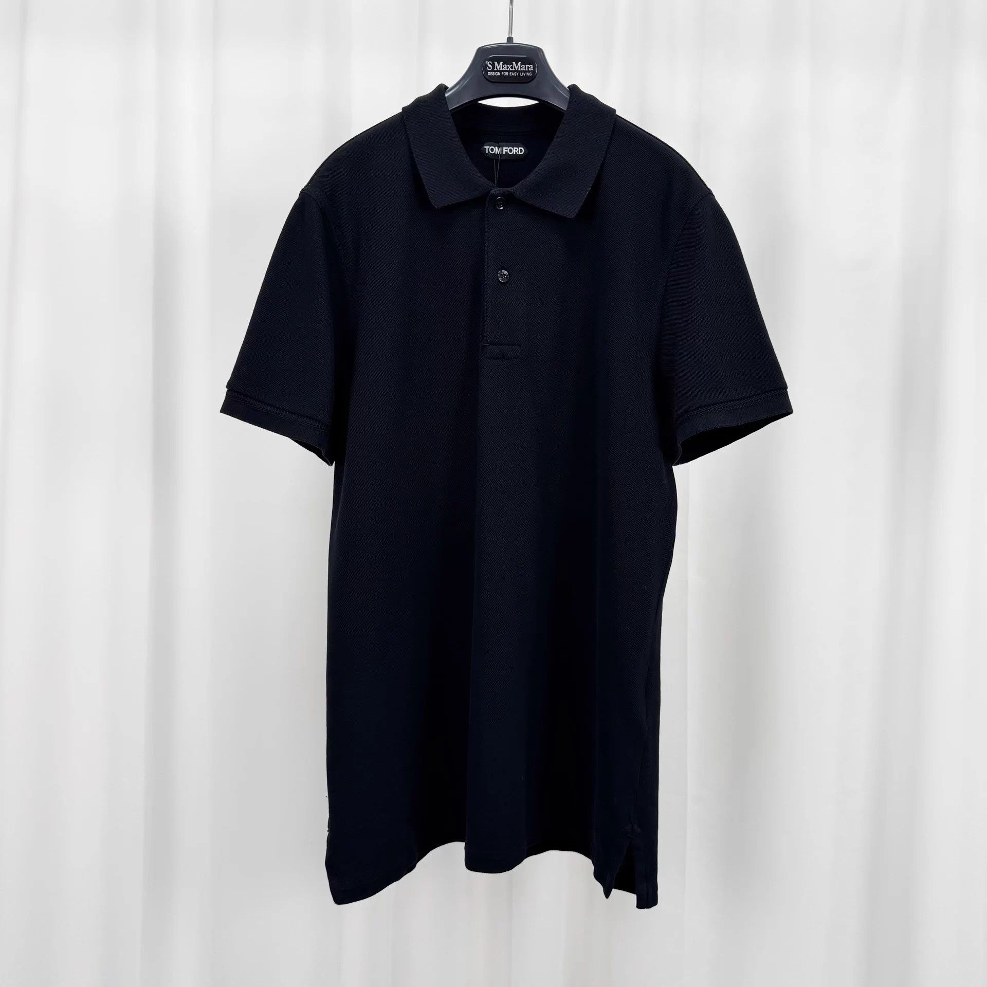 Tom Ford Tom Ford Black Embroidered Letter Polo 54 Size US L / EU 52-54 / 3 - 1 Thumbnail