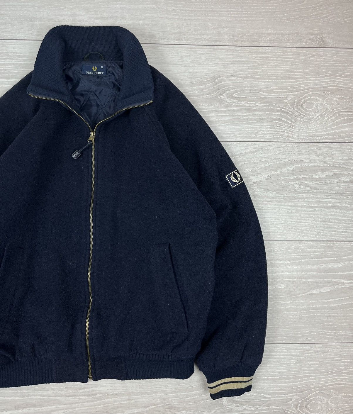 Fred Perry Fred Perry Vintage 90s Old School Wool Bomber Jacket Size US M / EU 48-50 / 2 - 2 Thumbnail