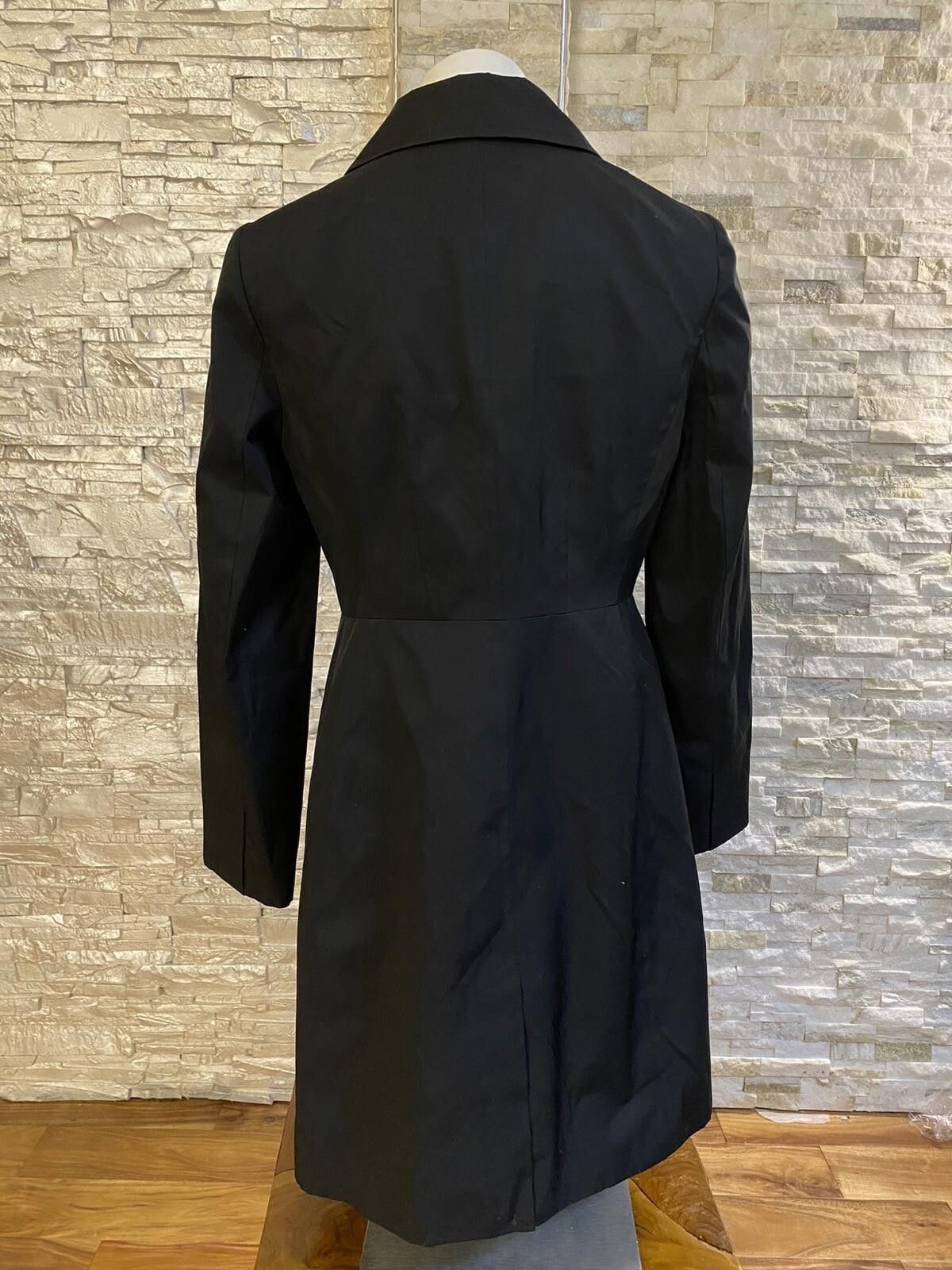 Other Designed By FTN Women Black Long Trench Coat/Jacket Sz Xs Size XS / US 0-2 / IT 36-38 - 6 Thumbnail