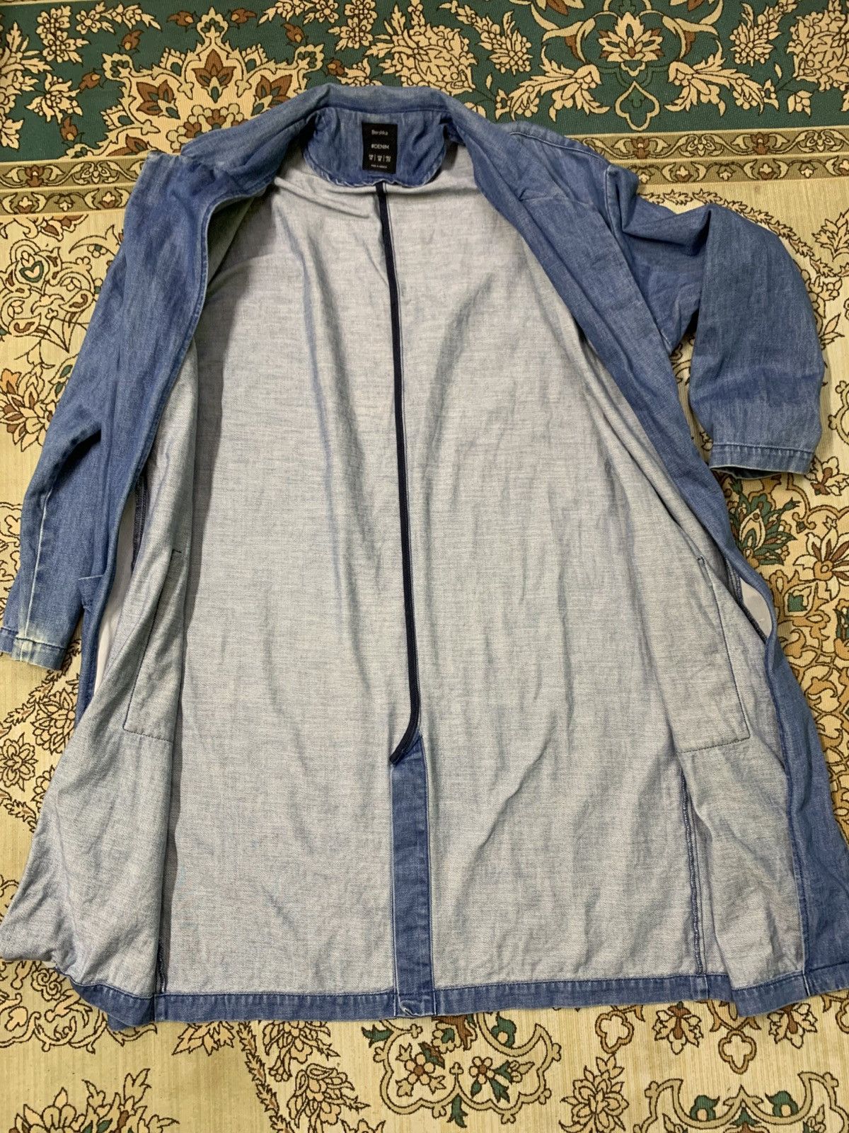 Bershka BERSHKA LONG JACKET DENIM Size US M / EU 48-50 / 2 - 13 Thumbnail