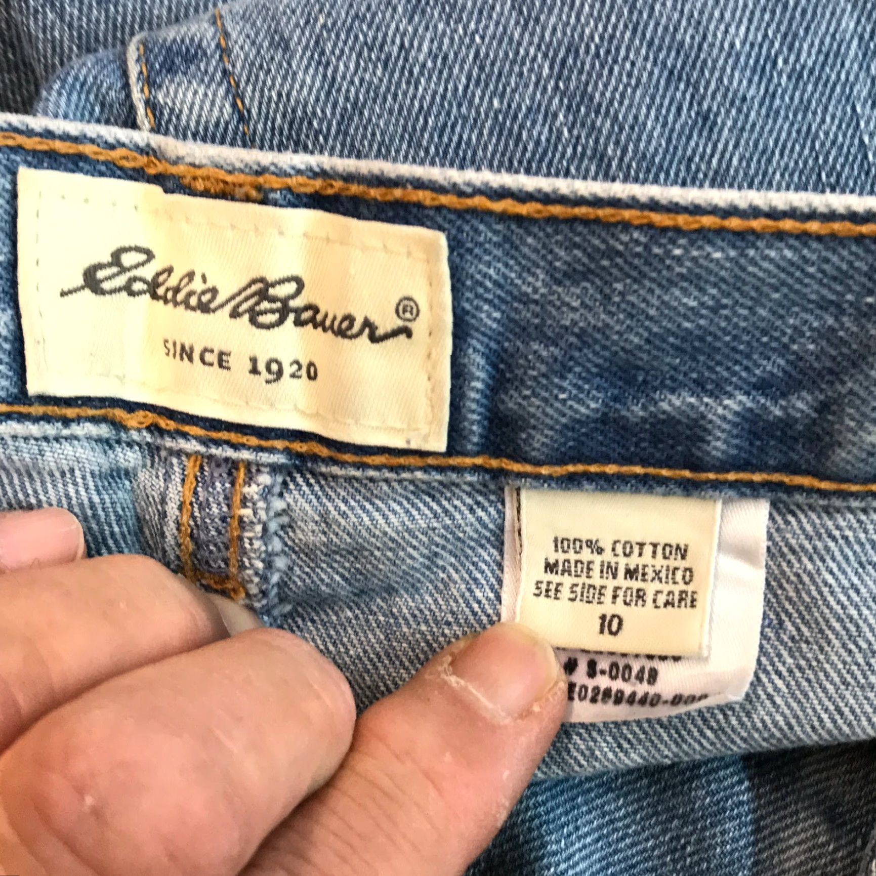 Eddie Bauer Eddie Bauer Since 1920 Womens Mid Rise Straight Blue Denim Capri Jeans Size 10 Size 32" / US 10 / IT 46 - 7 Thumbnail