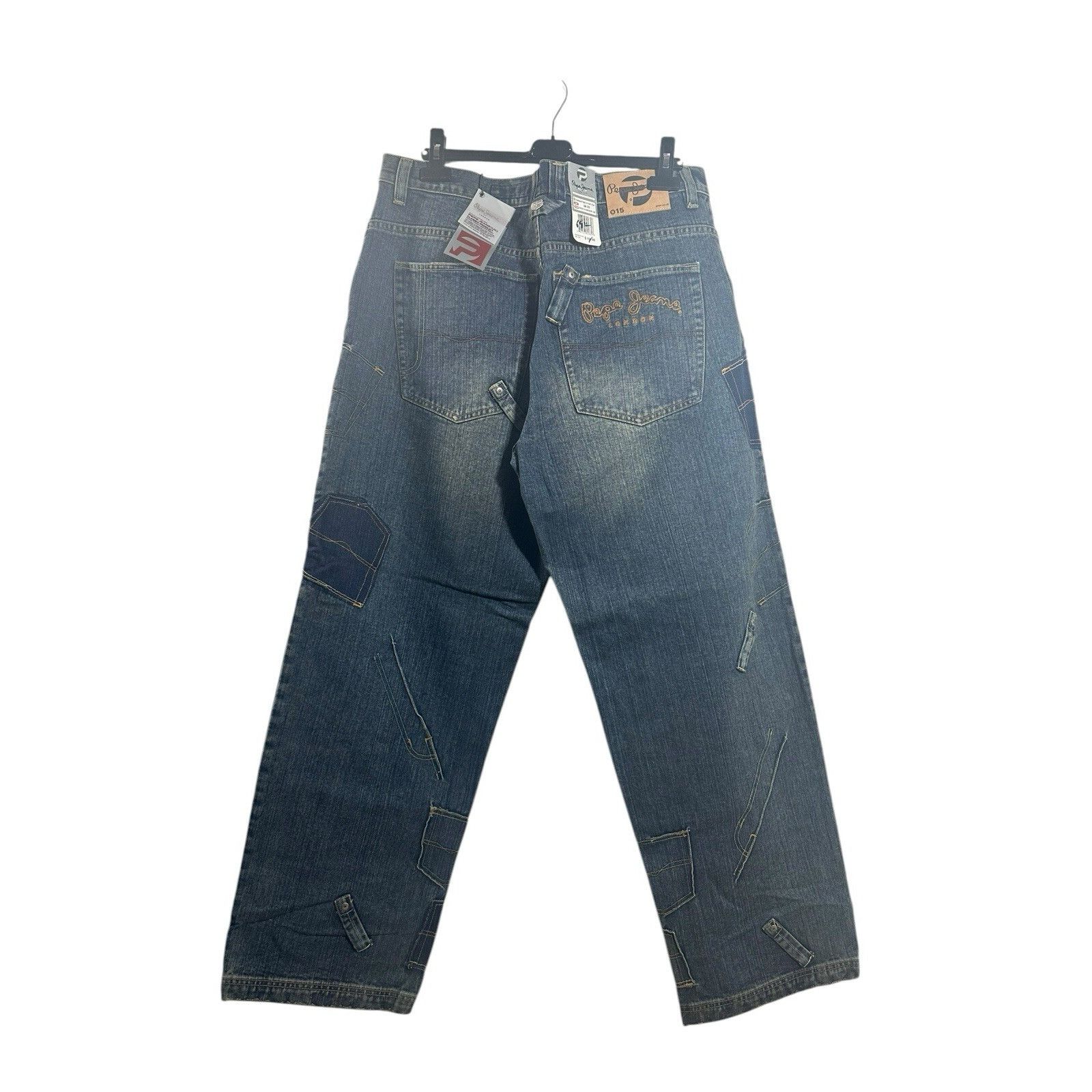 Pepe Jeans Vintage Pepe London Baggy Denim Jeans Blue Hip Hop 90’s 200 Size US 38 / EU 54 - 5 Thumbnail