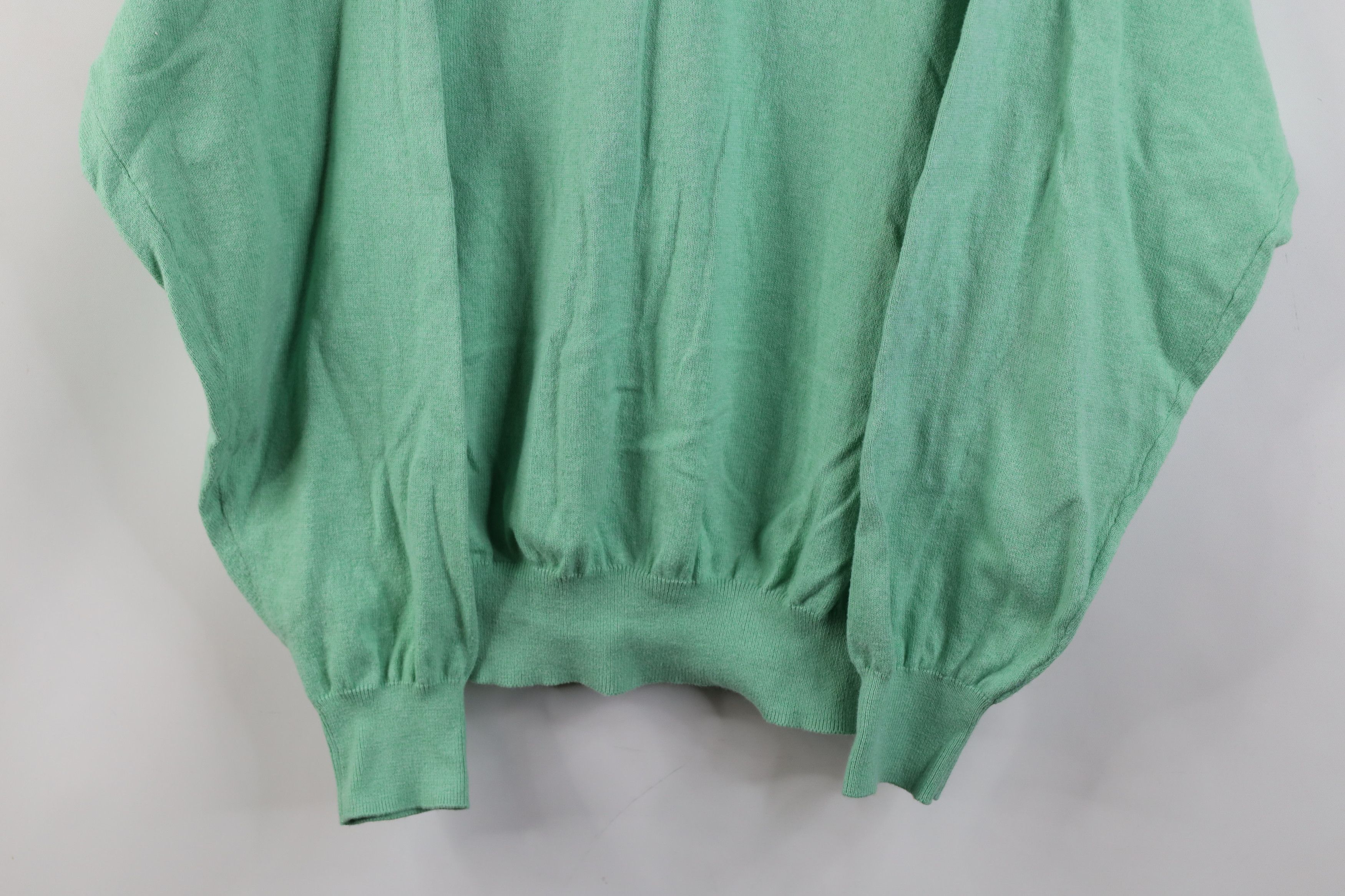 Peter Millar Peter Millar Blank Cotton Cashmere Knit V-Neck Sweater Green Size US XXL / EU 58 / 5 - 3 Thumbnail