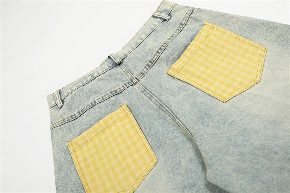 Vintage Men's vintage washed distressed patchwork scimitar jeans Size US 32 / EU 48 - 5 Thumbnail