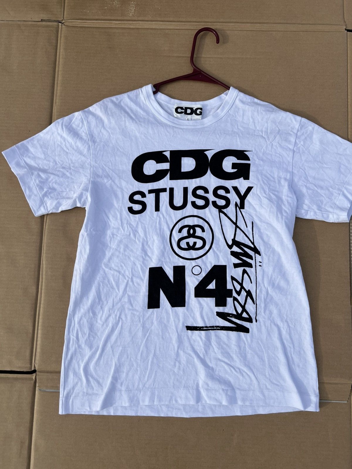 STUSSY CUSTOMADE N°4 Tシャツ STUSSY×CUSTOMADE】USA製カスタメイド NO.4 黒Tシャツ - メルカリ