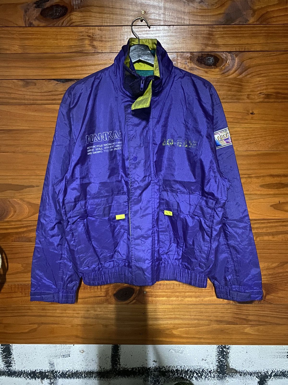 Japanese Brand Vintage NANKAI Motorcycle Racing Jacket Purple Windbreaker Size US L / EU 52-54 / 3 - 3 Thumbnail