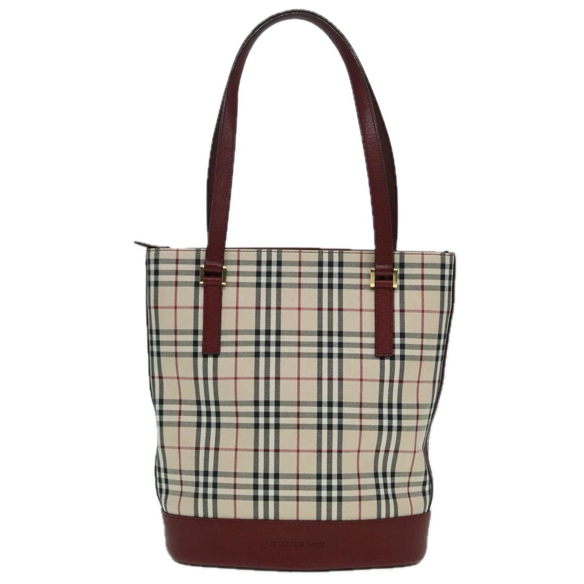 Burberry Nova Check Beige Canvas Shoulder Bag (Pre-Owned) Size ONE SIZE - 1 Thumbnail