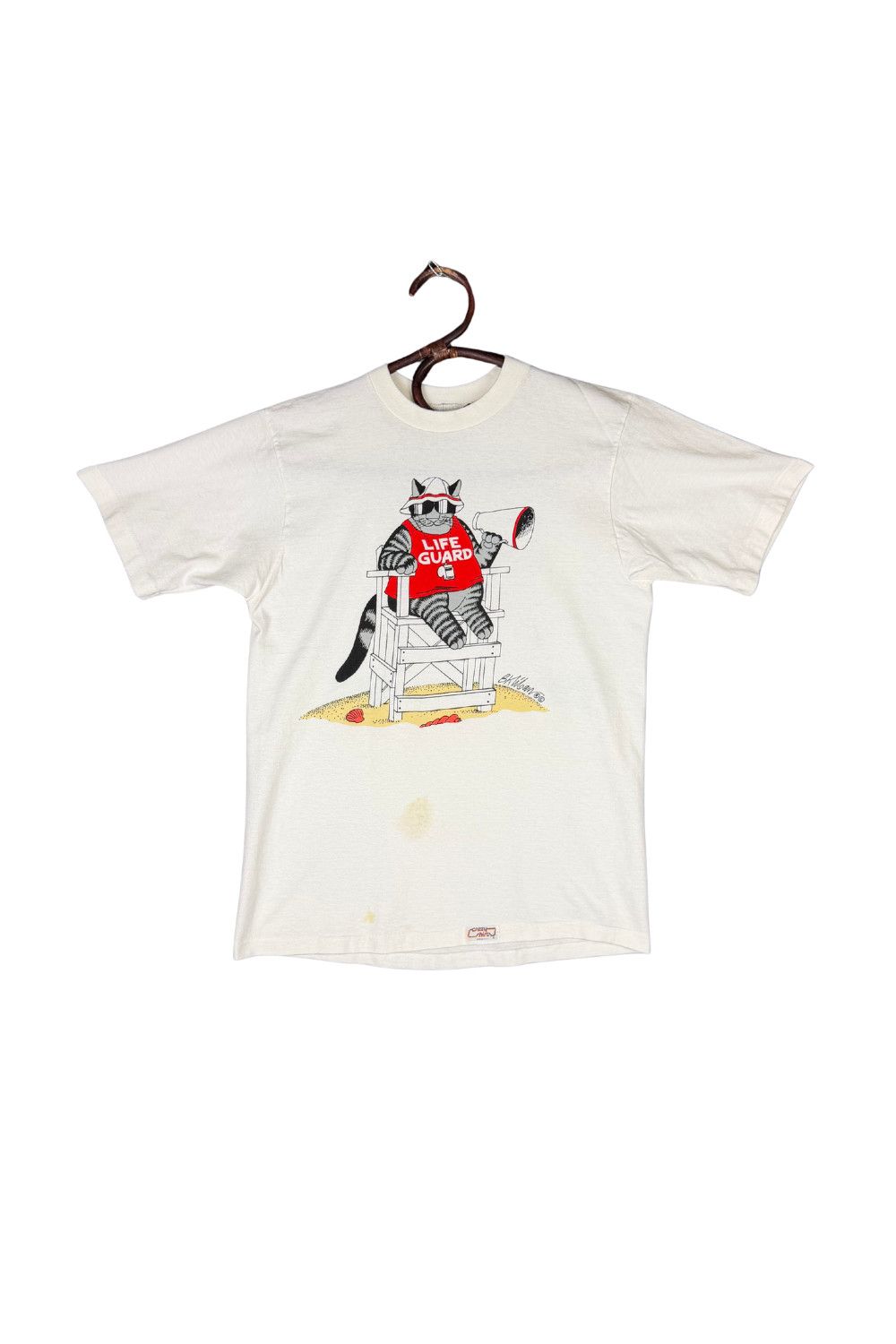 Vintage Vintage B Kliban Crazy Shirts Hawaii Lifeguard Cat Tee Size US M / EU 48-50 / 2 - 1 Thumbnail