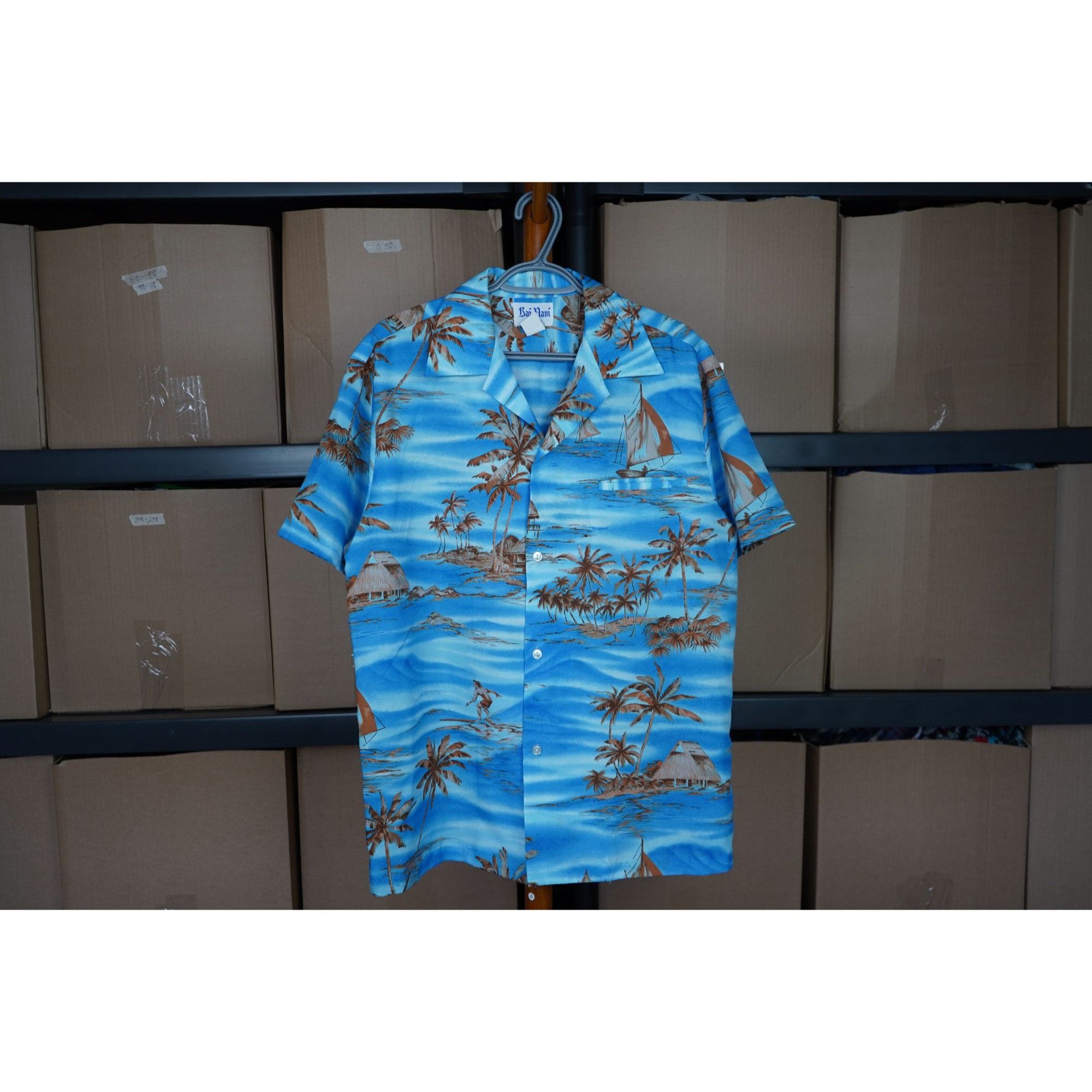 Vintage 90s Rai Nani Hawaii Light Blue Vintage Hawaiian Shirt L #368 Size US L / EU 52-54 / 3 - 1 Thumbnail