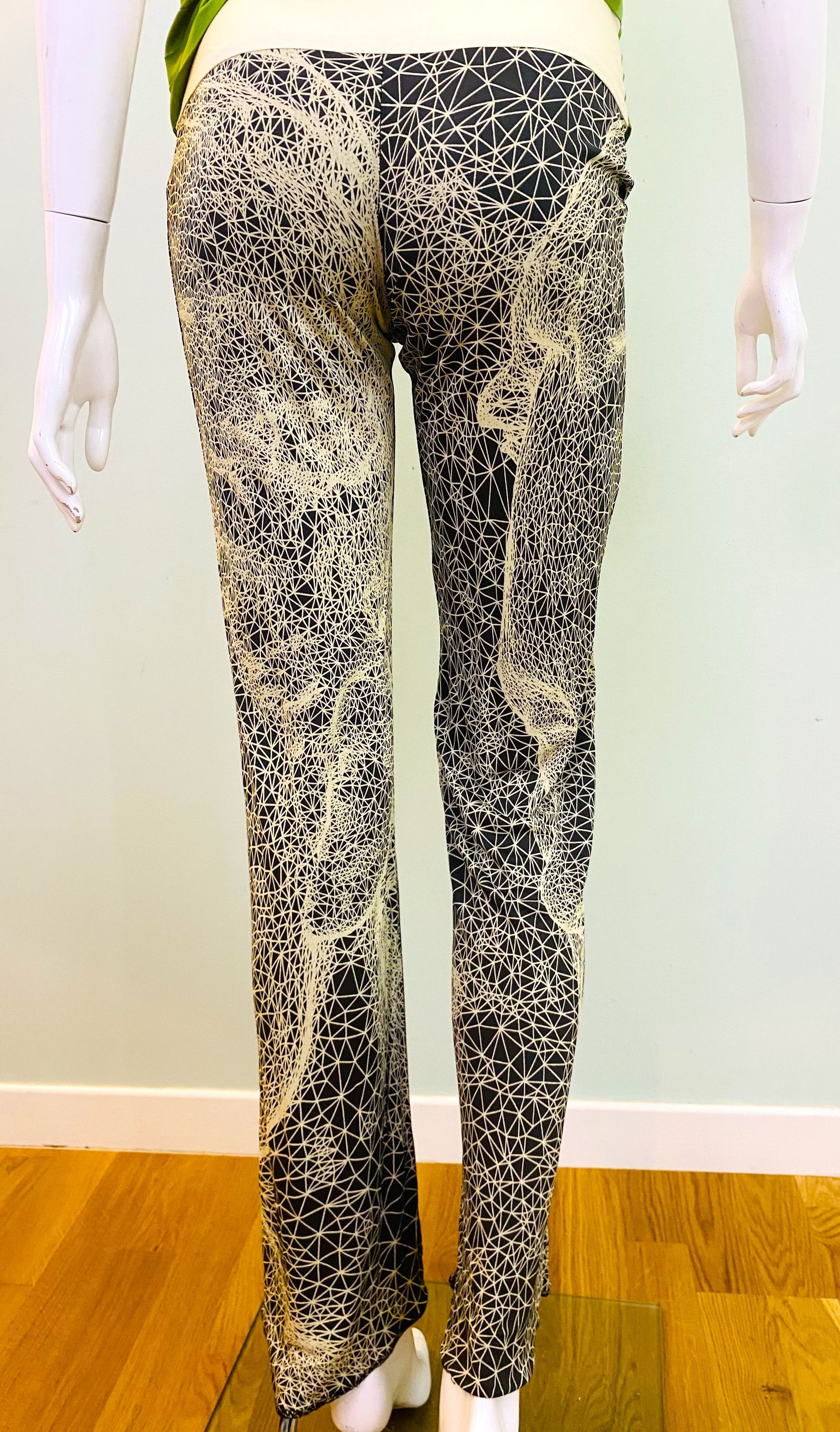 Jean Paul Gaultier Jean Paul Gaultier Geometric Face Optical Illusion Pants Size 25" / US 0 / IT 36 - 12 Thumbnail