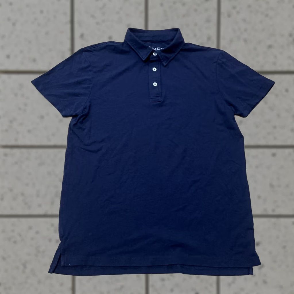 Vintage ROMEO NYC Polo Shirt Mens M Blue Jersey Stretch Modal Cotton Performance Blend Short Sleeve Button Collared Classic Preppy Sports Mens Size US M / EU 48-50 / 2 - 1 Thumbnail